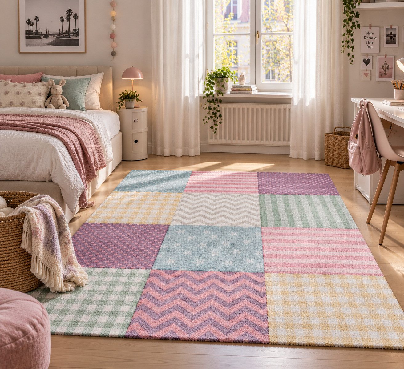 Pergamon Kinderteppich Kinder und Jugend Teppich Maui Sterne, Rechteckig, Höhe: 13 mm