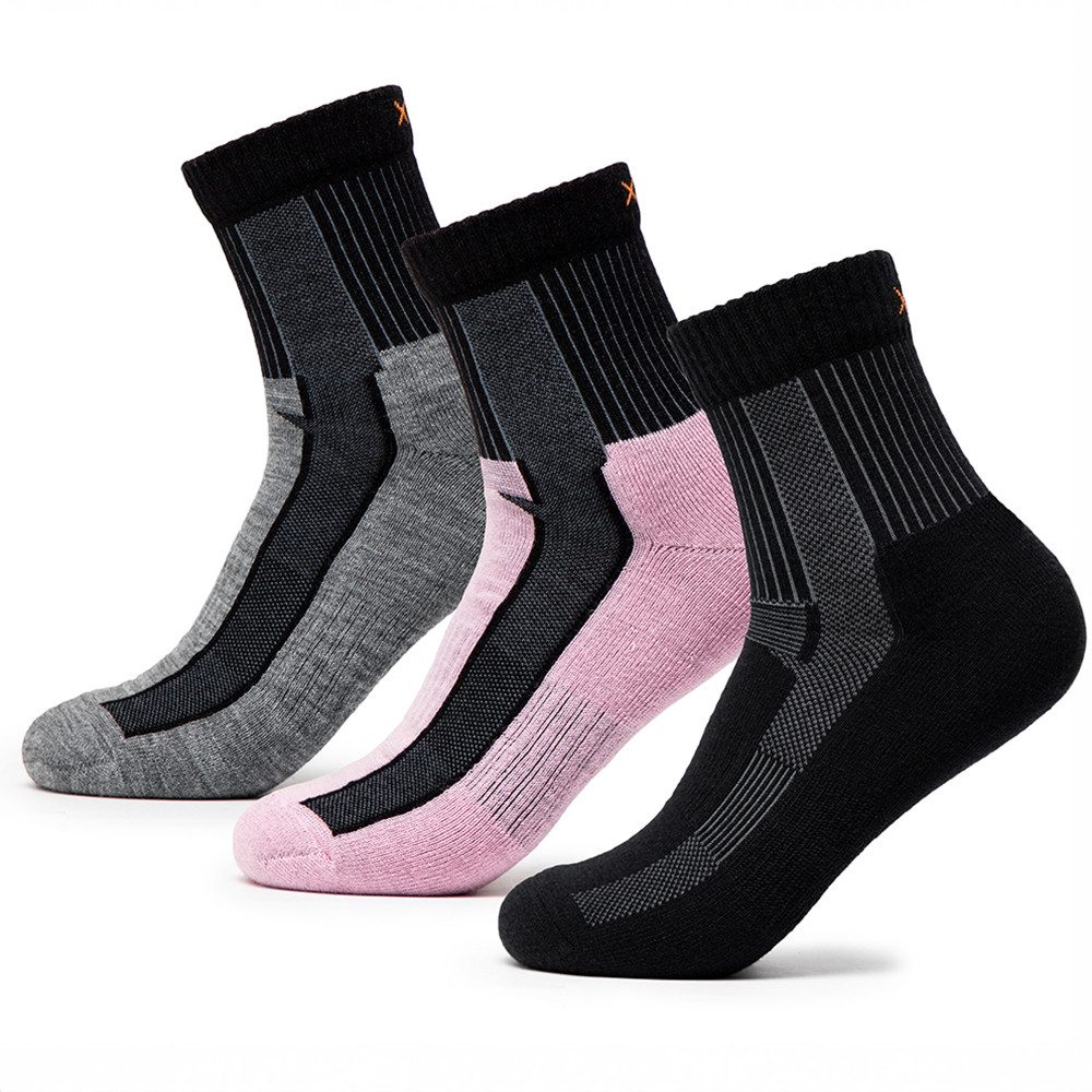 OCCULTO Wandersocken Damen & Herren Merino Wandersocken 3er Pack (Modell: Makalu) (3-Paar)