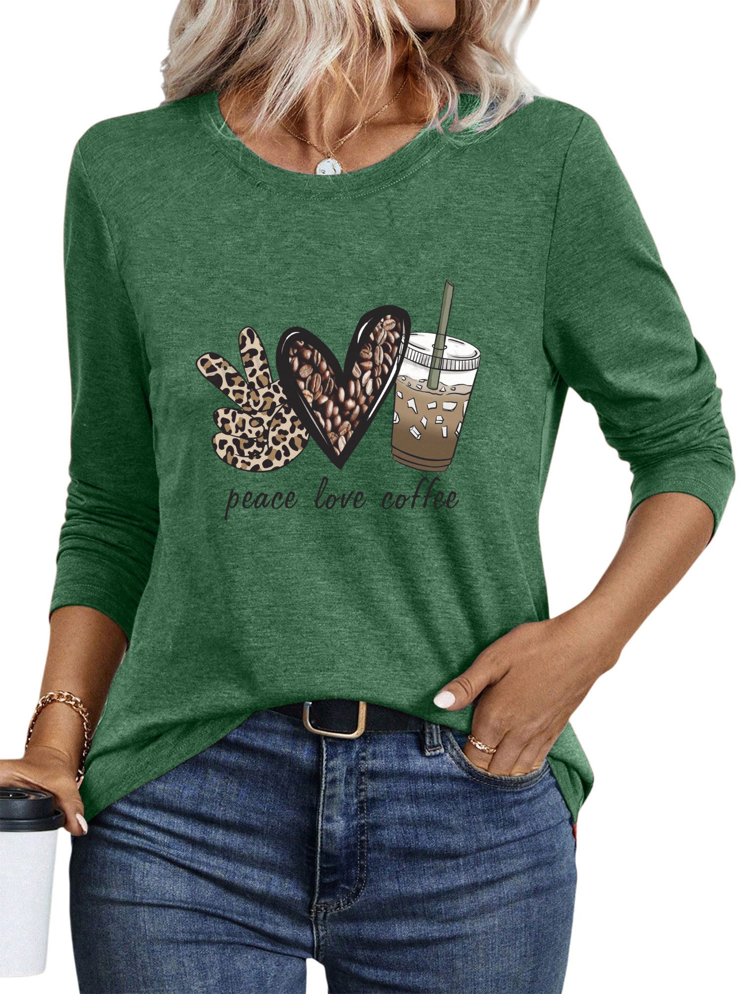 PYLIKE Longsleeve Shirts Damen Casual Liebe Ausgefallene bequemes Langarmsh günstig online kaufen