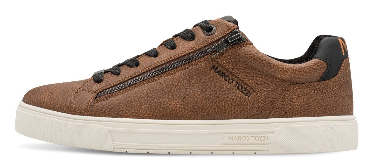 MARCO TOZZI Sneaker, Freizeitschuh, Halbschuh, Schnürschuh mit seitlicher Logoprägung