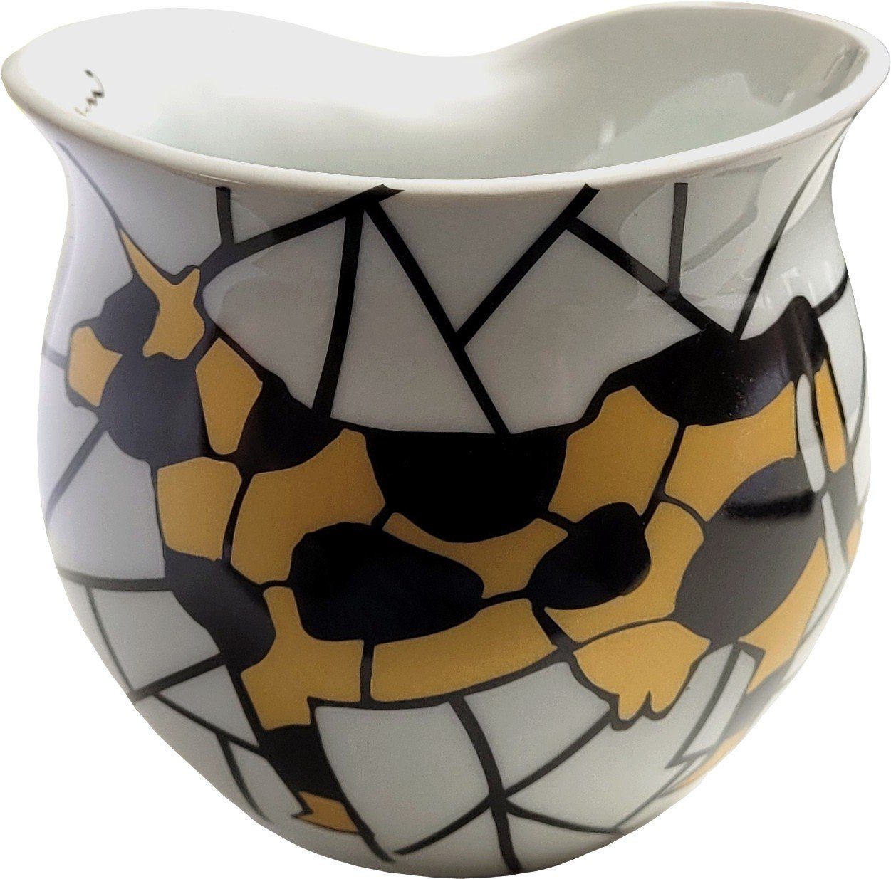 Colani Tasse Jumbotasse Jumbobecher Tasse Kaffeetasse XXL Cow Gold 550ml, Porzellan, Spülmaschinenfest, Mikrowellengeeignet