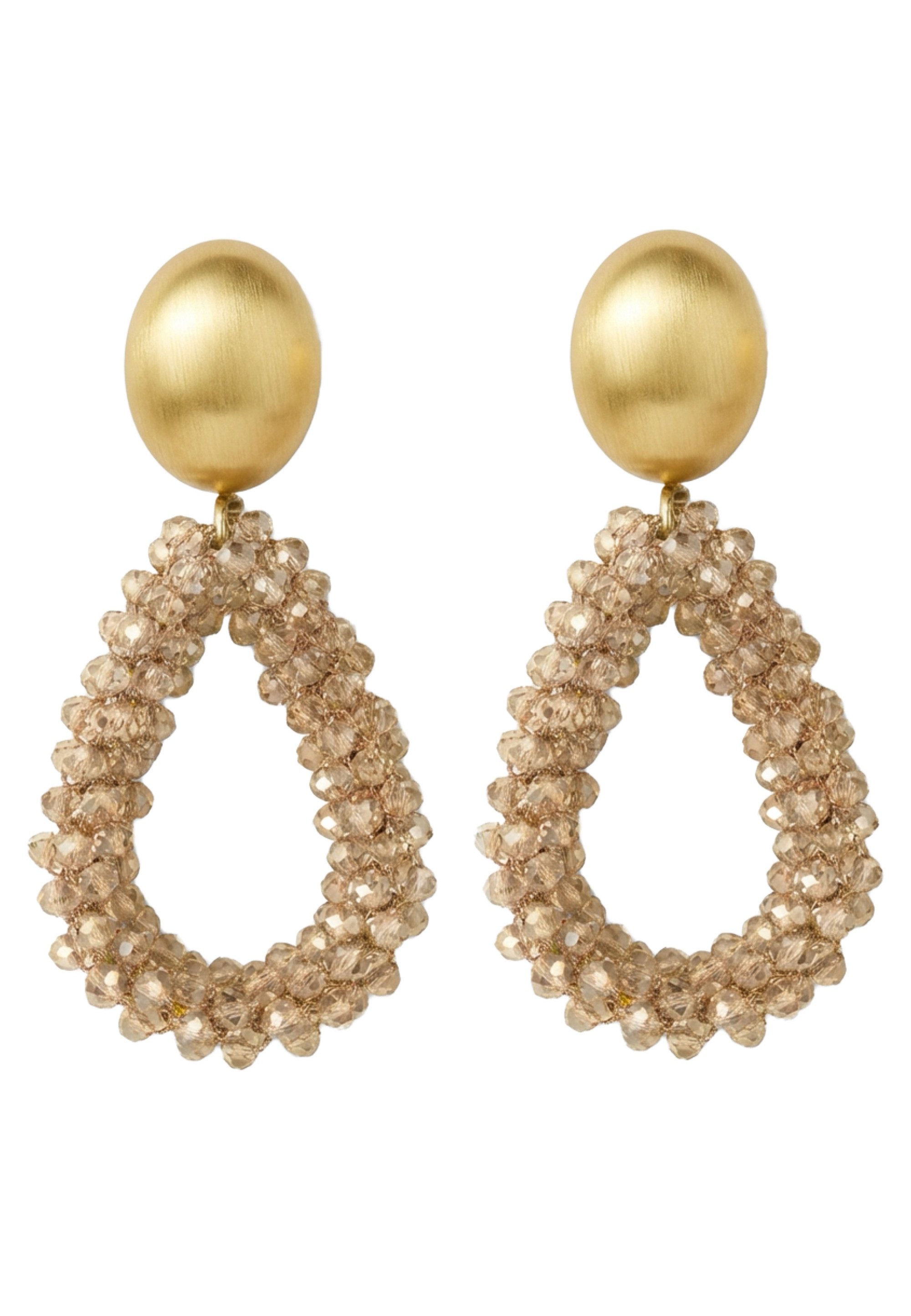 FILIPPA FIRENZE Paar Ohrclips Portofino, Elegante Kristall Ohrclips