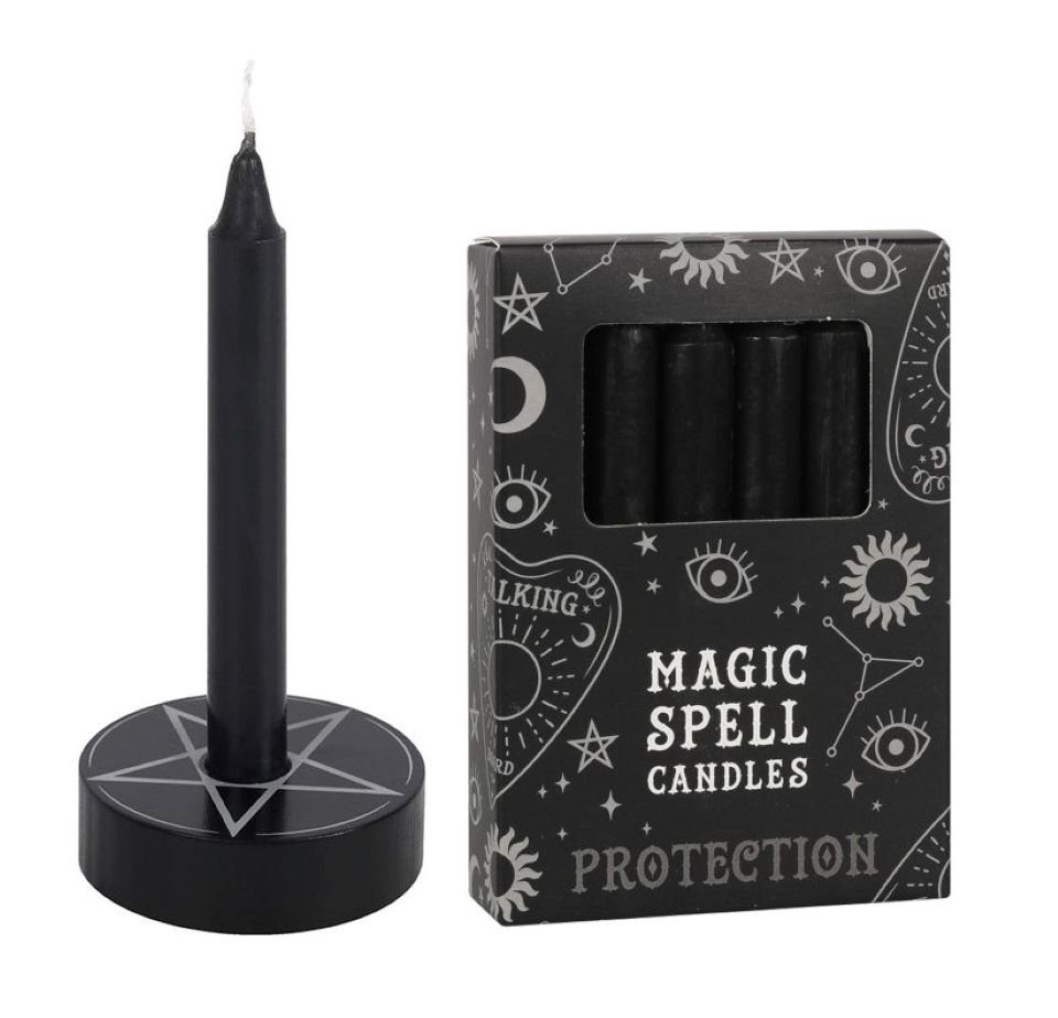 MystiCalls Kerzenhalter Spell Candler Halter "Pentagram" - Wunschkerzen, Hexe, Black Magic, Witchcraft Protection