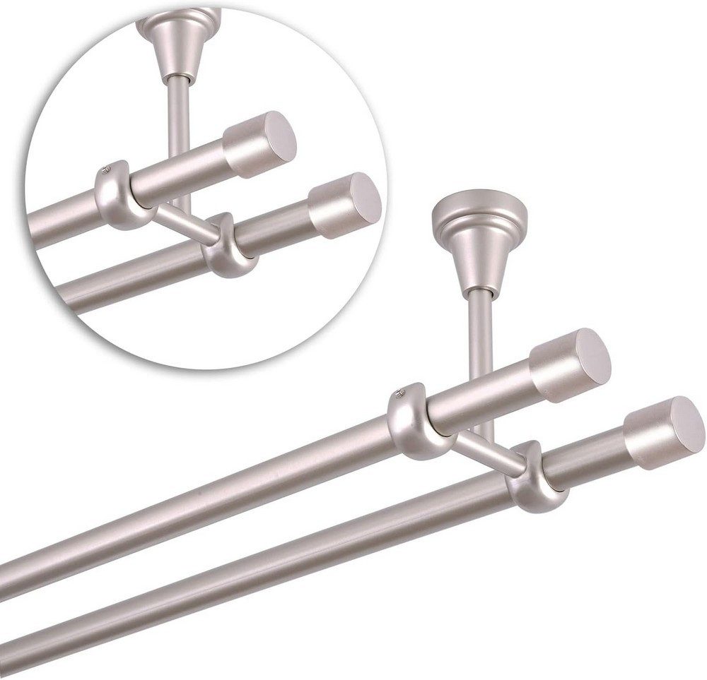 MDEKOR Gardinenstange Vorhangstange 19mm, 2-läufig, kürzbar, 2-läufig Decke günstig online kaufen