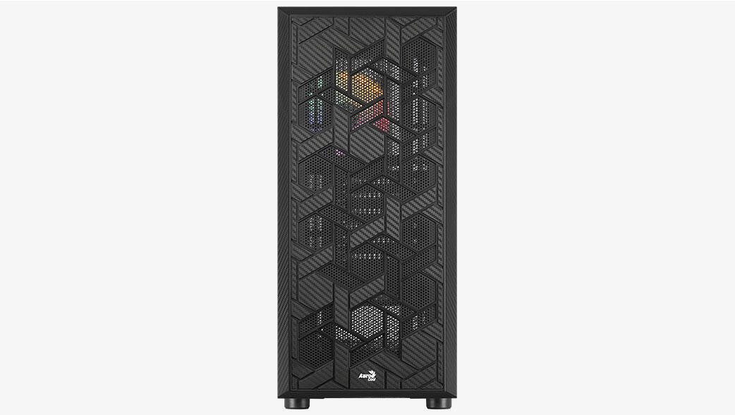 Aerocool PC-Gehäuse Hive FRGB v3 (schwarz, Tempered Glass)