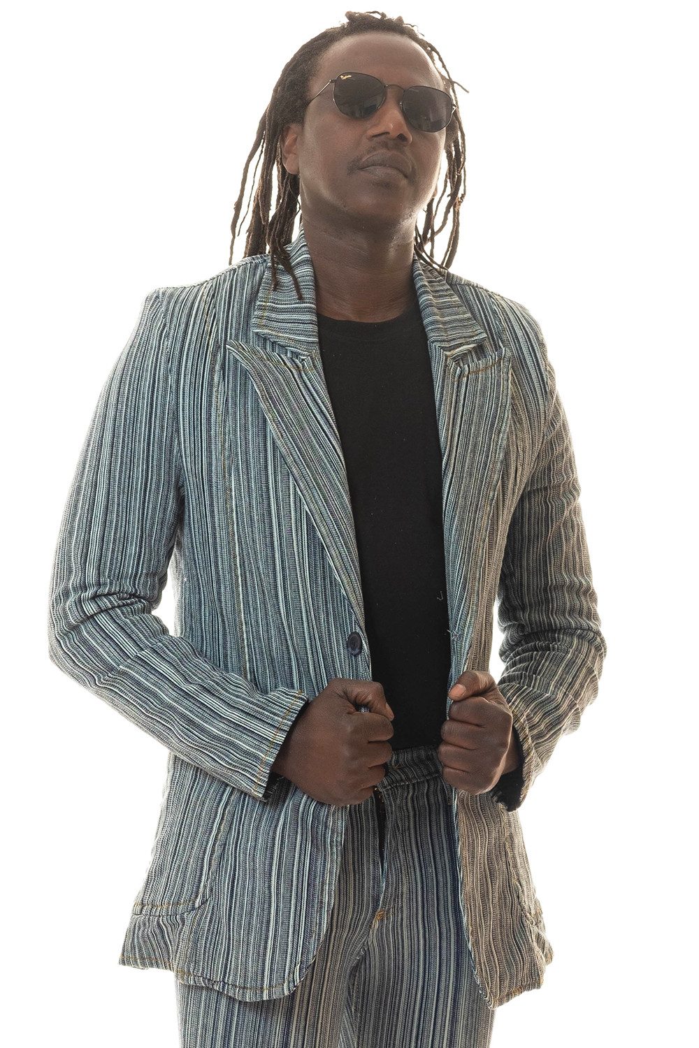 Comycom Sakko Herren 70er mit Pinstripe-Muster
