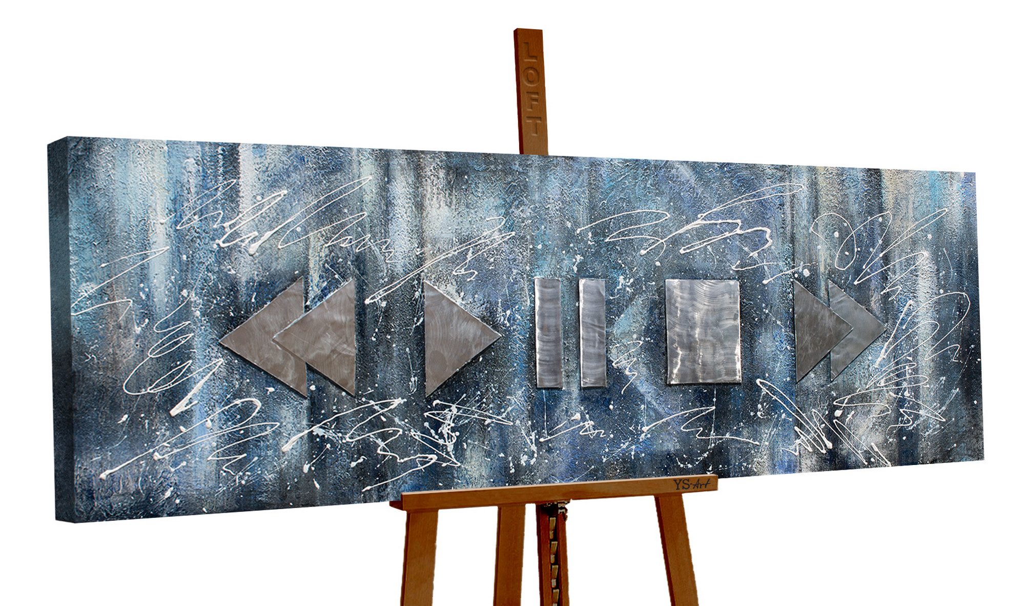 YS-Art Gemälde Lebensrhytmus, Musik, Musik Player Leinwand Bild Handgemalt Abstrakt