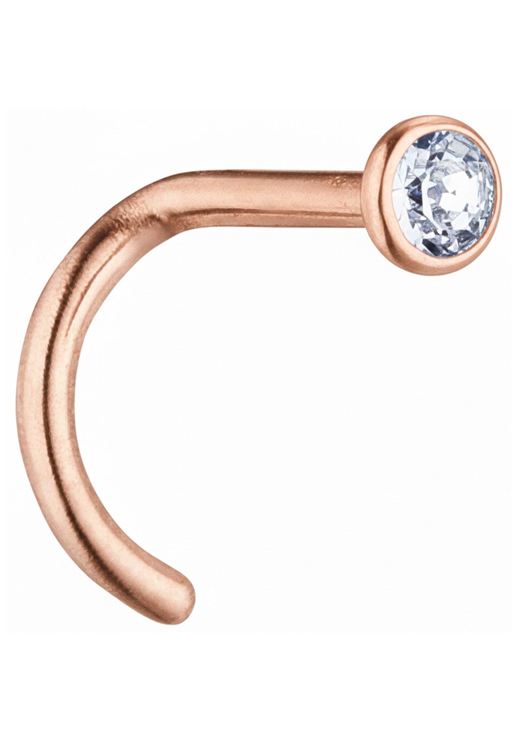 JOBO Nasenpiercing, Edelstahl roségoldfarben mit Zirkonia günstig online kaufen
