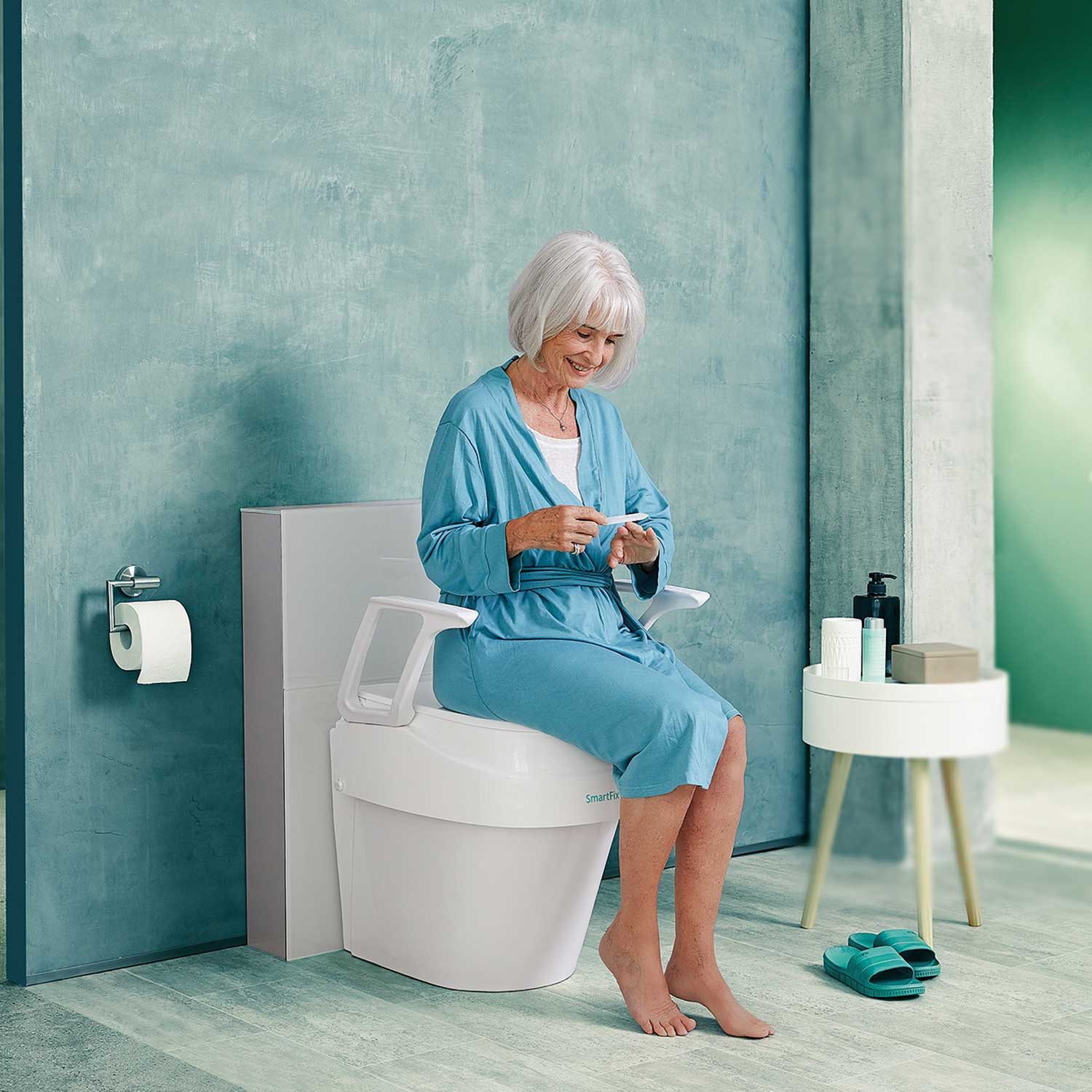 Dietz Toilettensitzerhöhung SmartFix mit Armlehnen