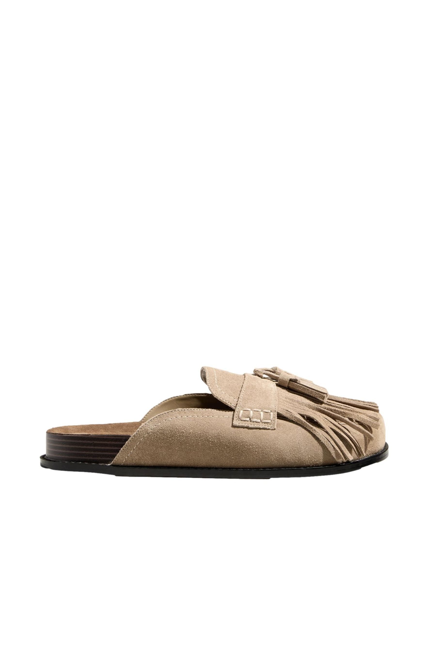 N. Premium Schuhe mit Fußbett und Fransen Mules