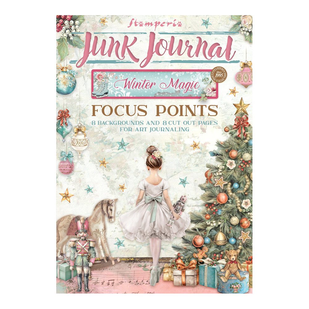 Stamperia Motivpapier Junk Journal Focus Points Winter Magic, A5