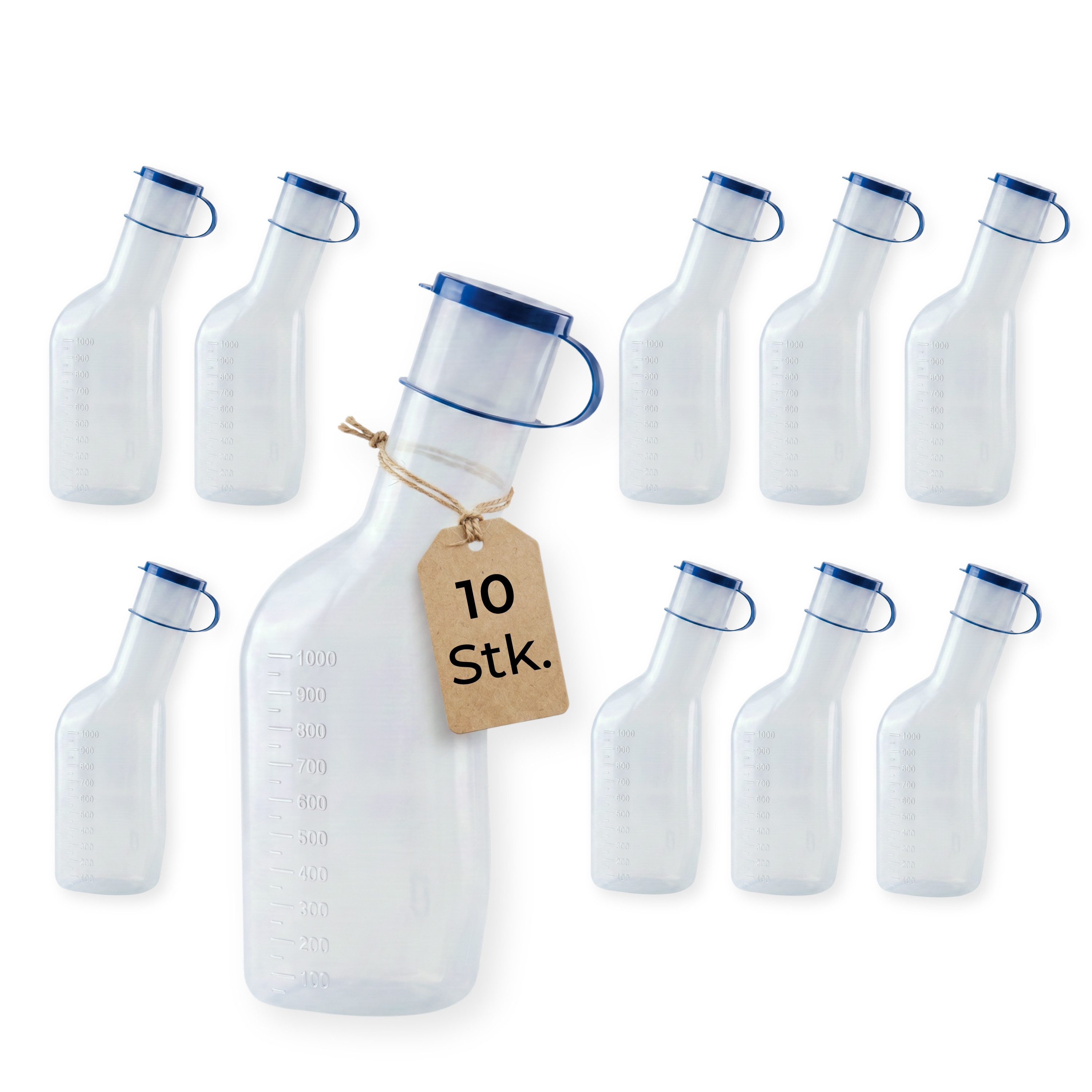 Medi-Inn Urin-Flasche Urinflasche PP 1000 ml für Männer, milchig (10 St)