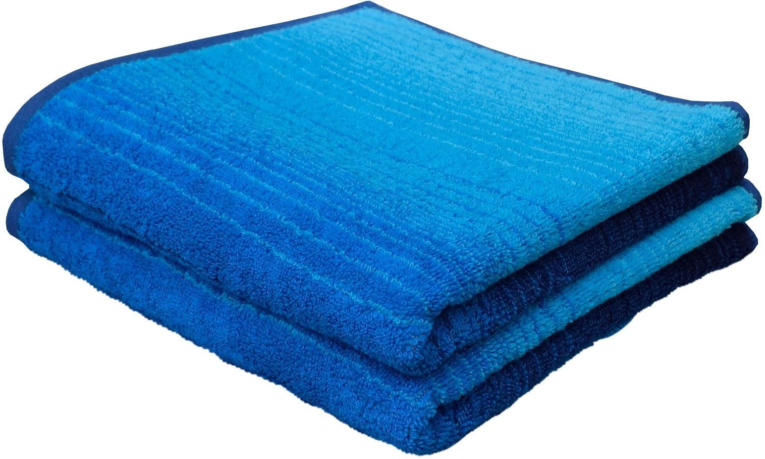 Dyckhoff Handtücher Colori, Walkfrottee (2-St), mit Farbverlauf blau
