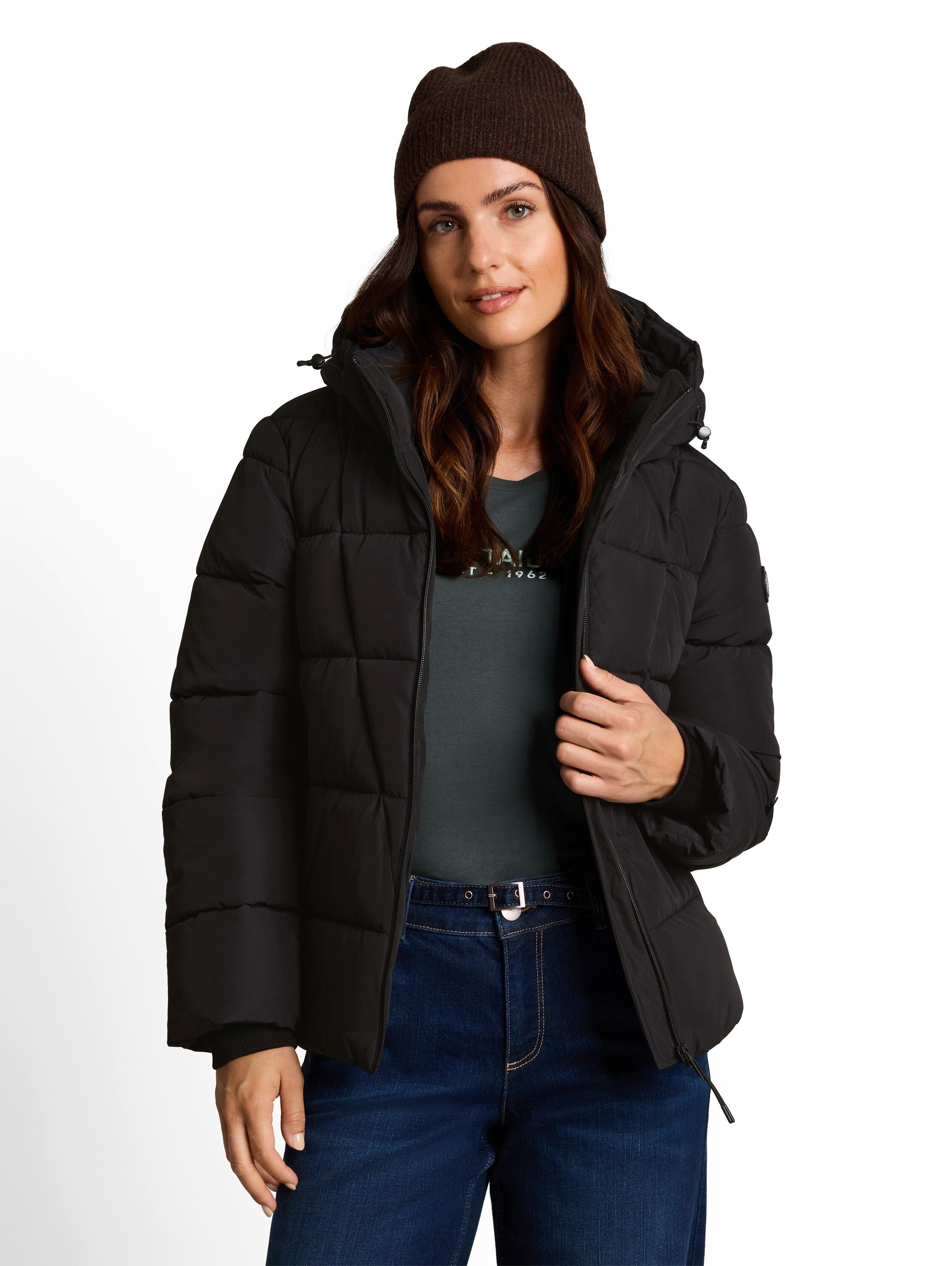 TOM TAILOR Steppjacke Regular mit Logo Stickerei