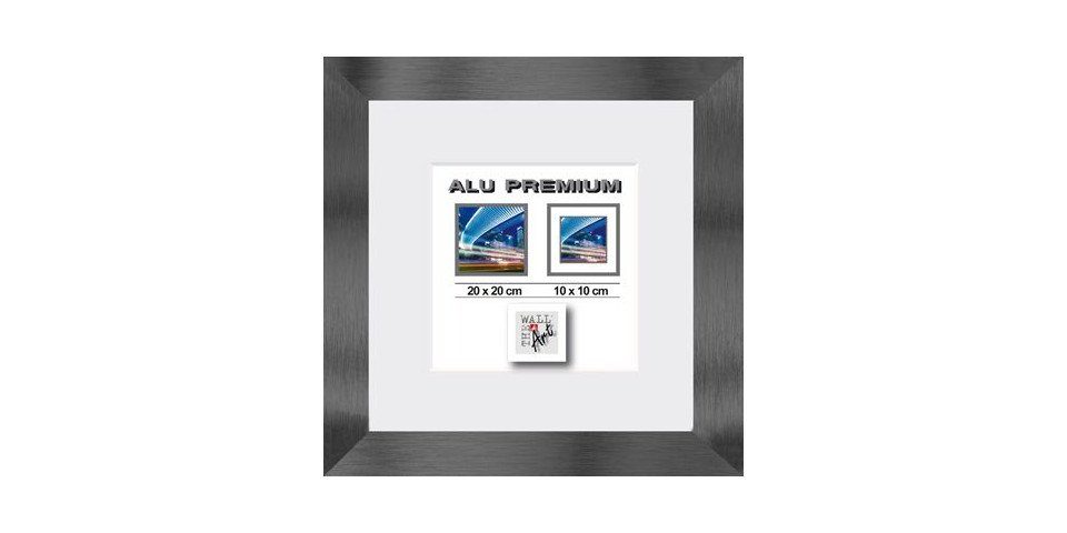 The Wall - the art of framing AG Bilderrahmen Aluminiumrahmen Quattro schwarz, 20 x 20 cm | Einzelrahmen