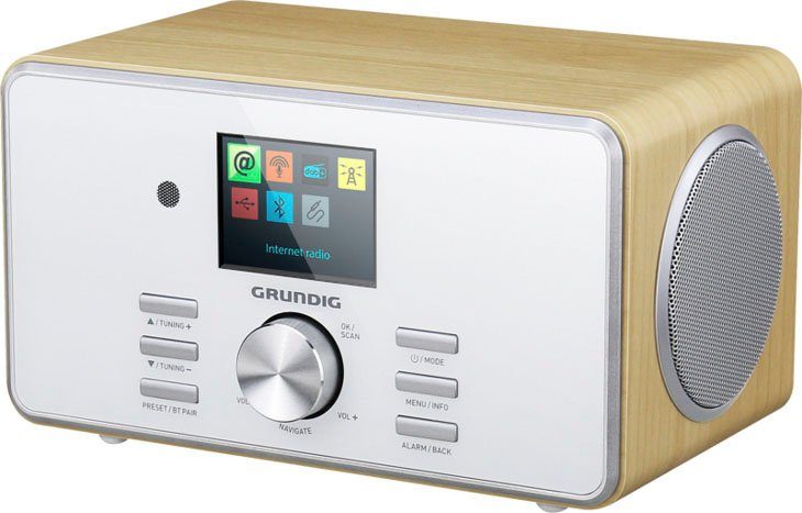 FM-Tuner 14 DTR mit FM-Tuner, Internetradio, (DAB), 5000 Grundig (Digitalradio RDS, Internet-Radio X Eiche W)