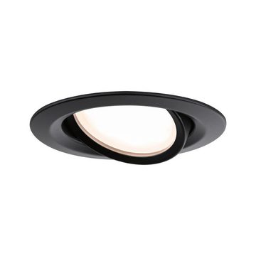 Paulmann LED Einbauleuchte LED Einbauleuchte Nova Plus Coin in Schwarz-matt 6W 470lm IP65, keine Angabe, Leuchtmittel enthalten: Ja, fest verbaut, LED, warmweiss, Einbaustrahler, Einbauleuchte