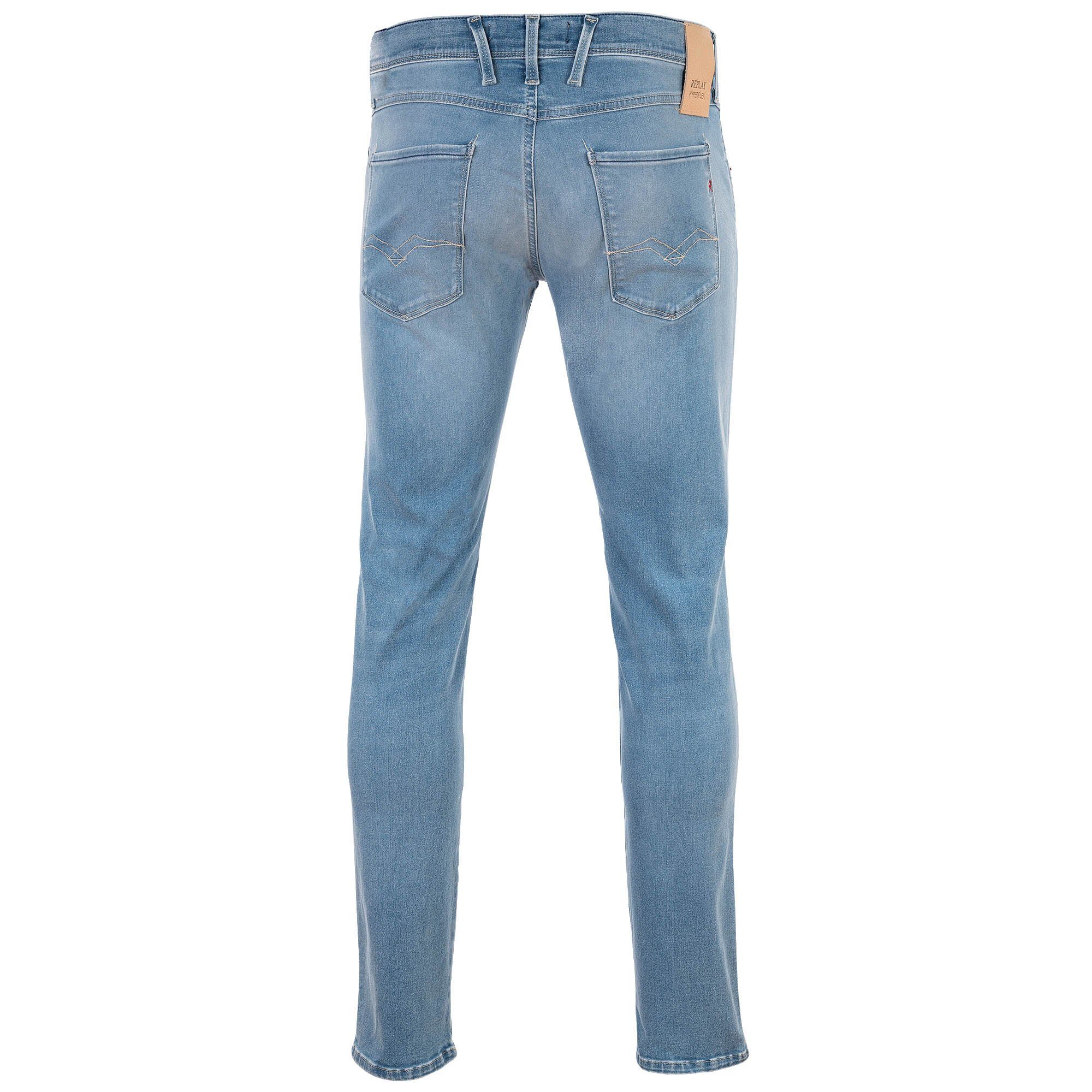 ANBASS, Regular-fit-Jeans Replay Denim Jeans Hellblau Hyperflex Herren - Stretch