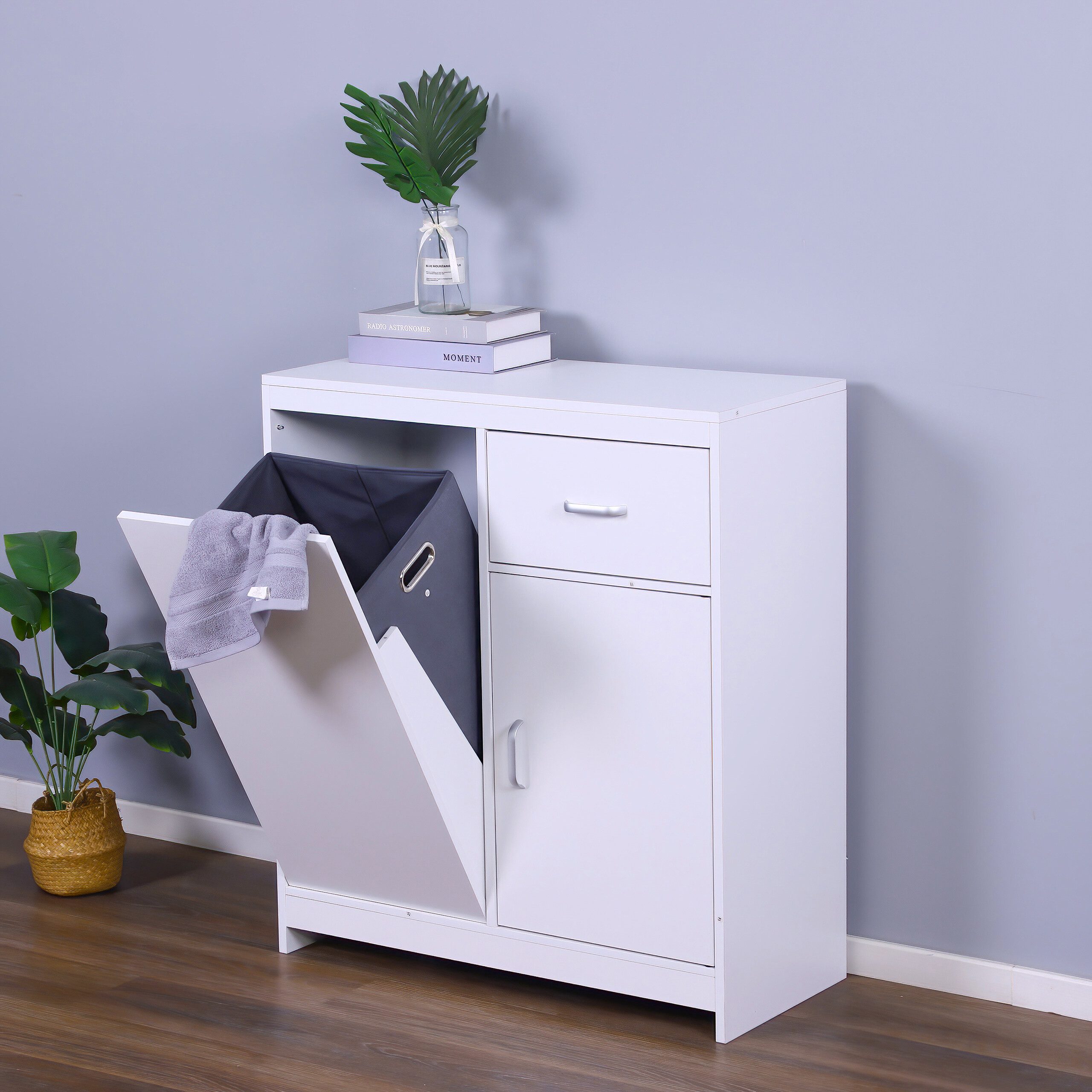 relaxdays Wäscheschrank mit 48 l Wäschesack günstig online kaufen