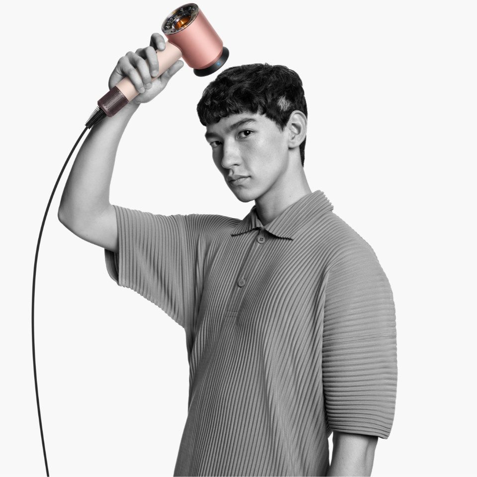 DYSON Haartrockner Dyson Supersonic Nural™ Straight+Wavy Ceramic Pink/Roségold, 1600 W, Automatische Temperaturanpassung weiß