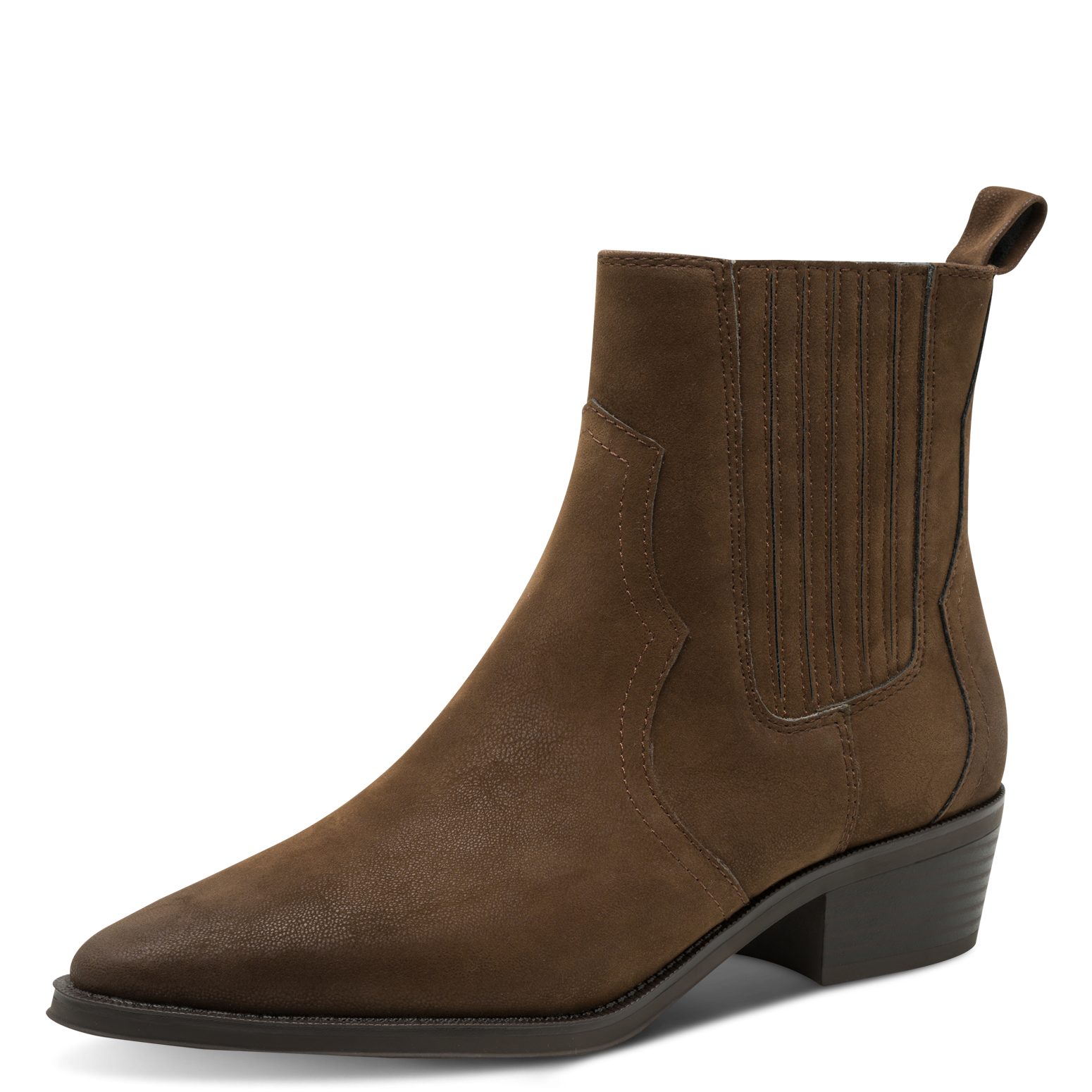 MARCO TOZZI AZARO Cowboy Stiefelette Chelseaboots, Ankleboots im stylischen Used-Look