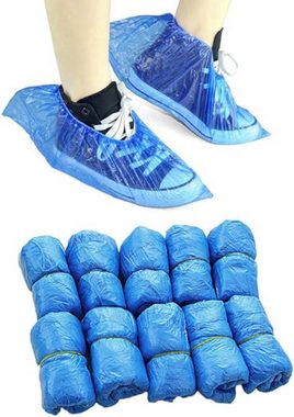 UE Stock Schuhüberzieher Schuhüberzieher Einweg rutschfest Überschuhe Plastik 100 Stück Blau