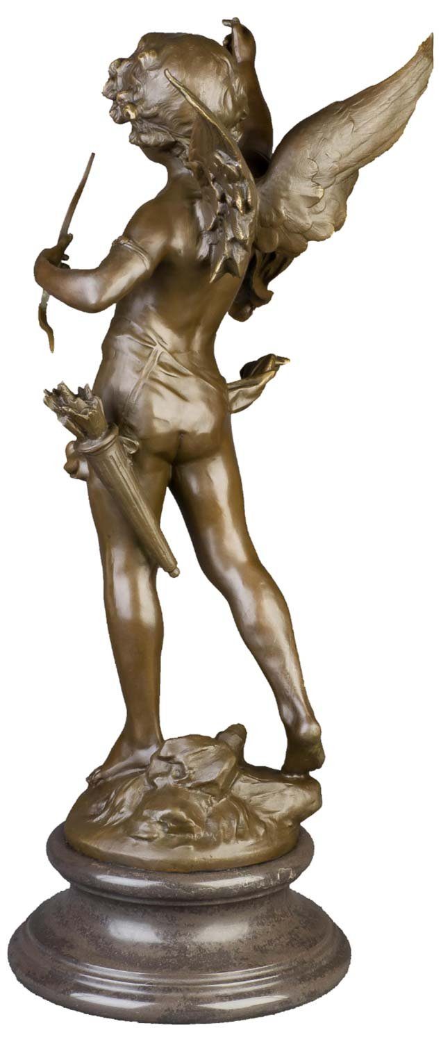 Skulptur Aubaho Engel Bronze Amor Statue Bronzeskulptur Antik-Stil im Figur 71cm