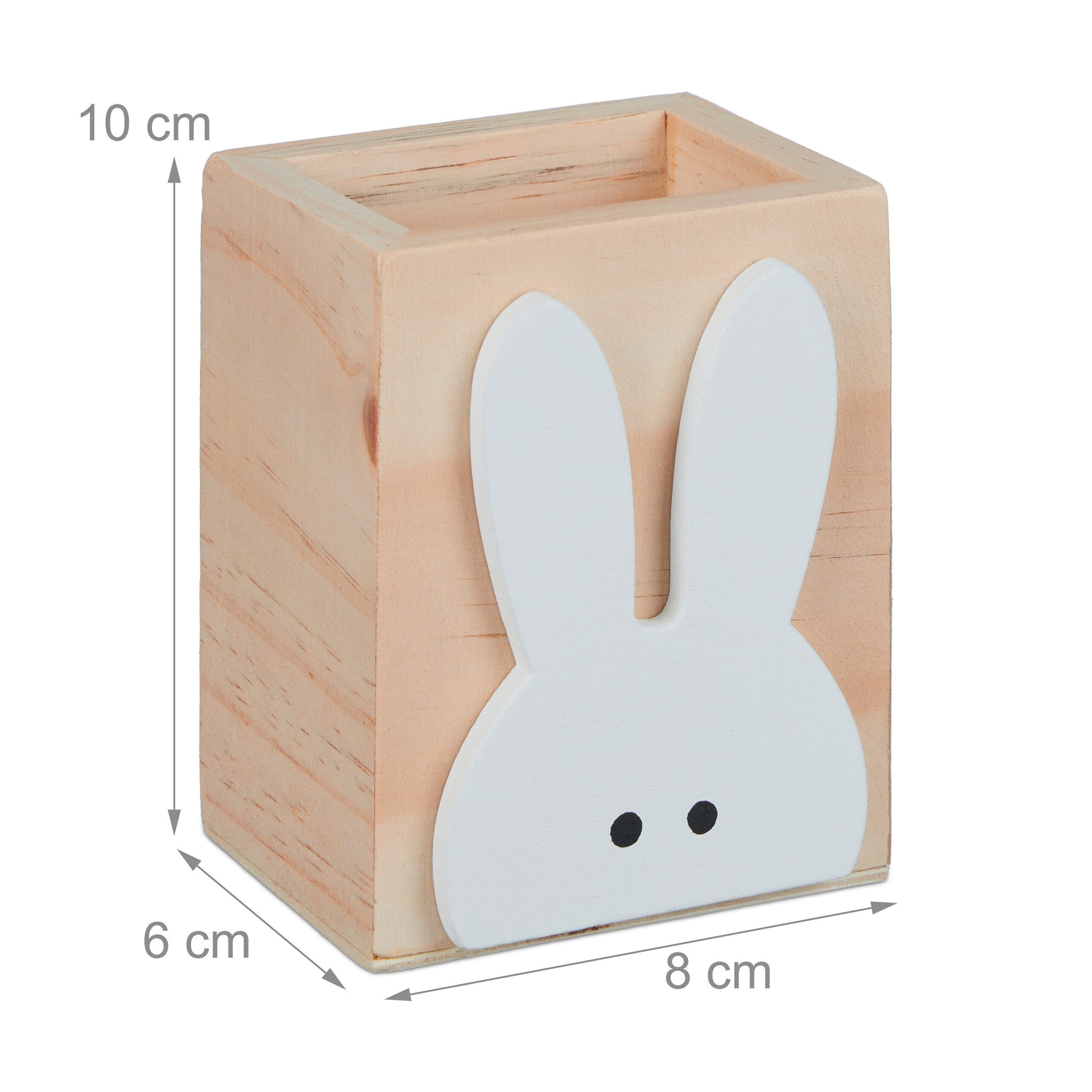 relaxdays Organizer Stiftehalter Hase (1 St) – Bild 4 von 5