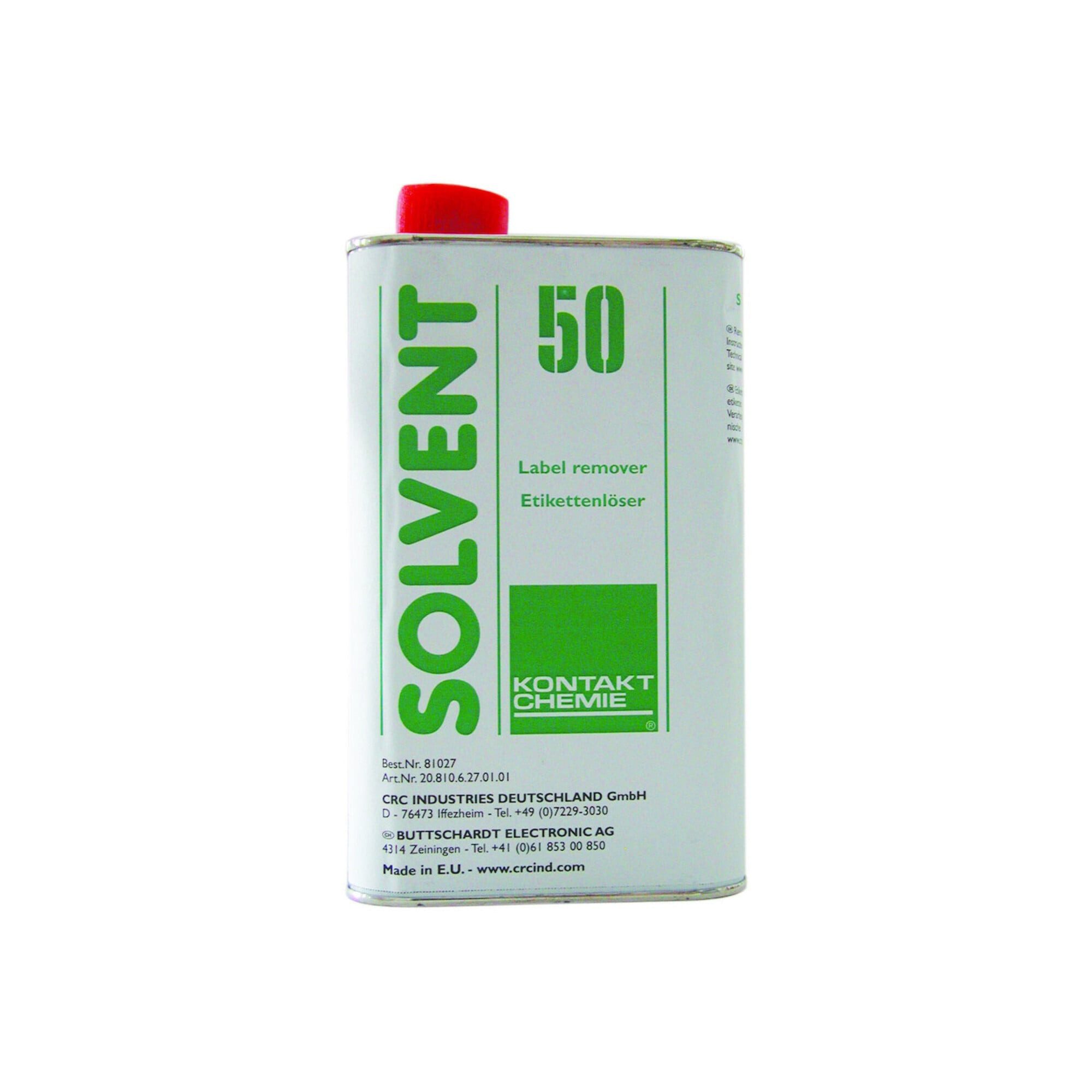 CRC Etiketten KONTAKT CHEMIE KC Etikettenlöser flüssig Solvent 50, 1 Liter Dose