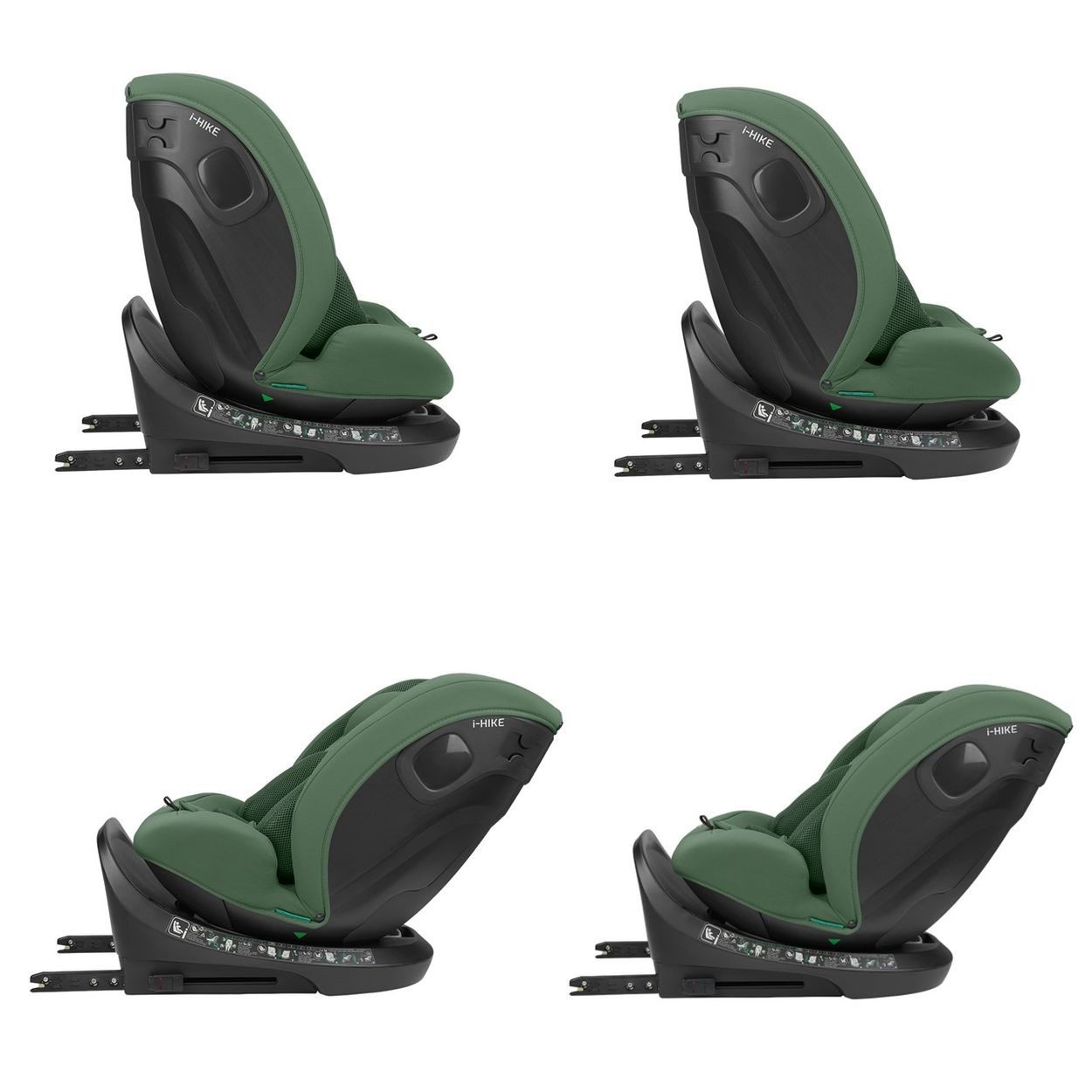 Kikkaboo Autokindersitz i-Size Kindersitz i-Hike, ab: 0, bis: 12, (40-150 cm) Isofix, 360° drehbar, verstellbar