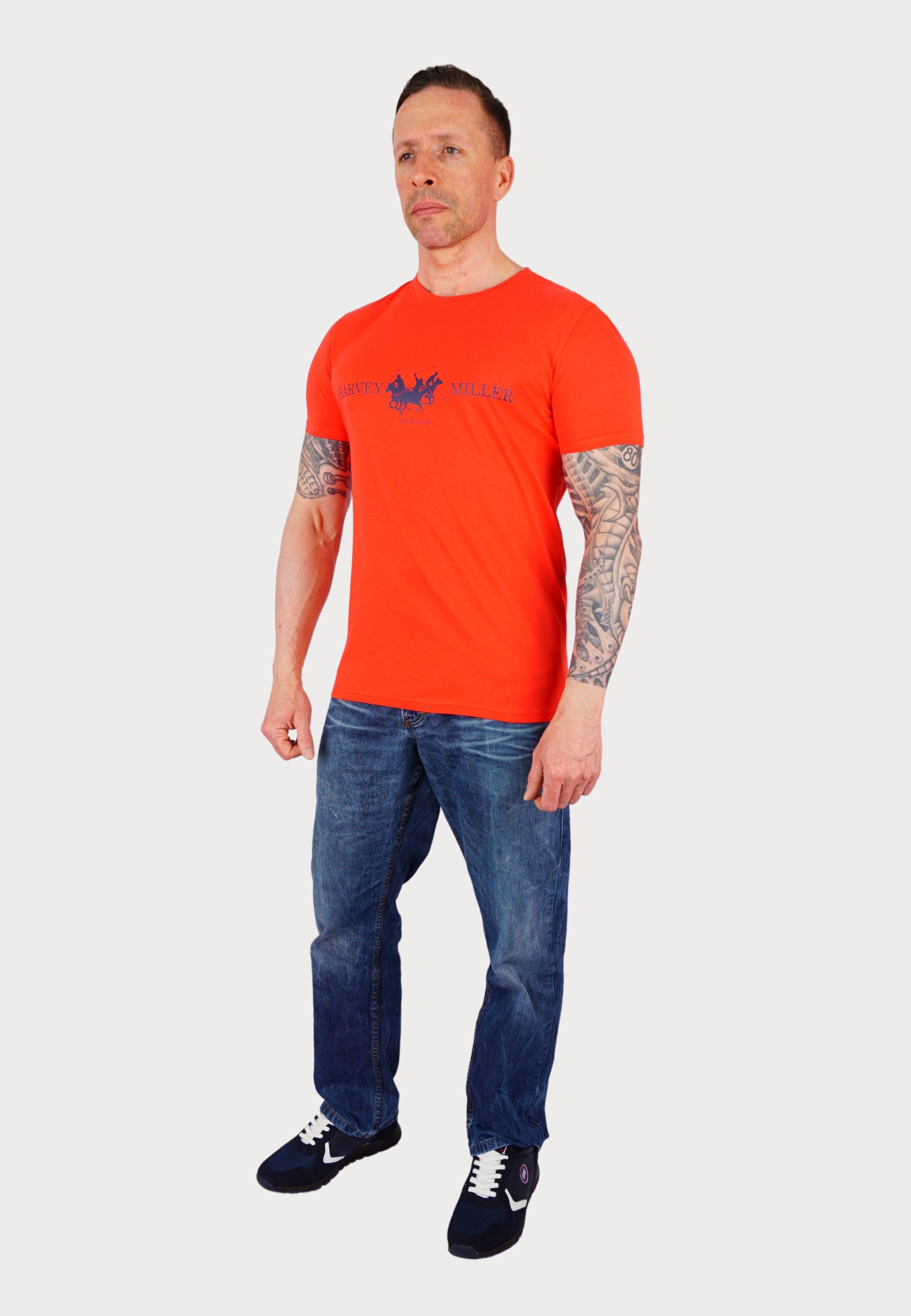 Harvey Miller T-Shirt T-Shirt Kurzarmshirt Polo-Club günstig online kaufen