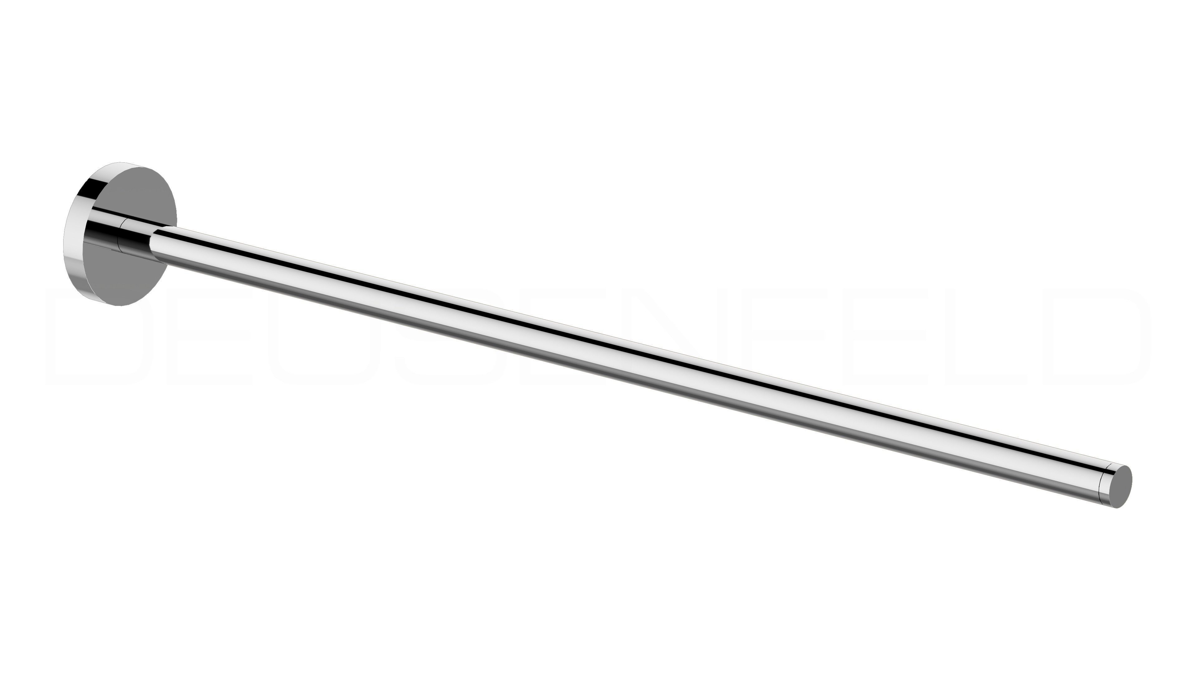 DEUSENFELD Handtuchhalter Design Wand Handtuchstange 460mm, starr, Edelstahl 304, Halter: Ø55mm, wird mit nur einer Schraube montiert !