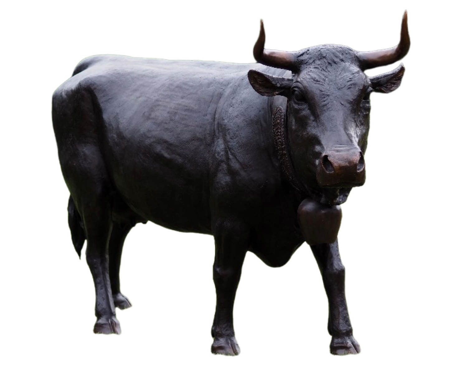 Bronzeskulpturen Skulptur Bronzefigur lebensgrosse Kuh