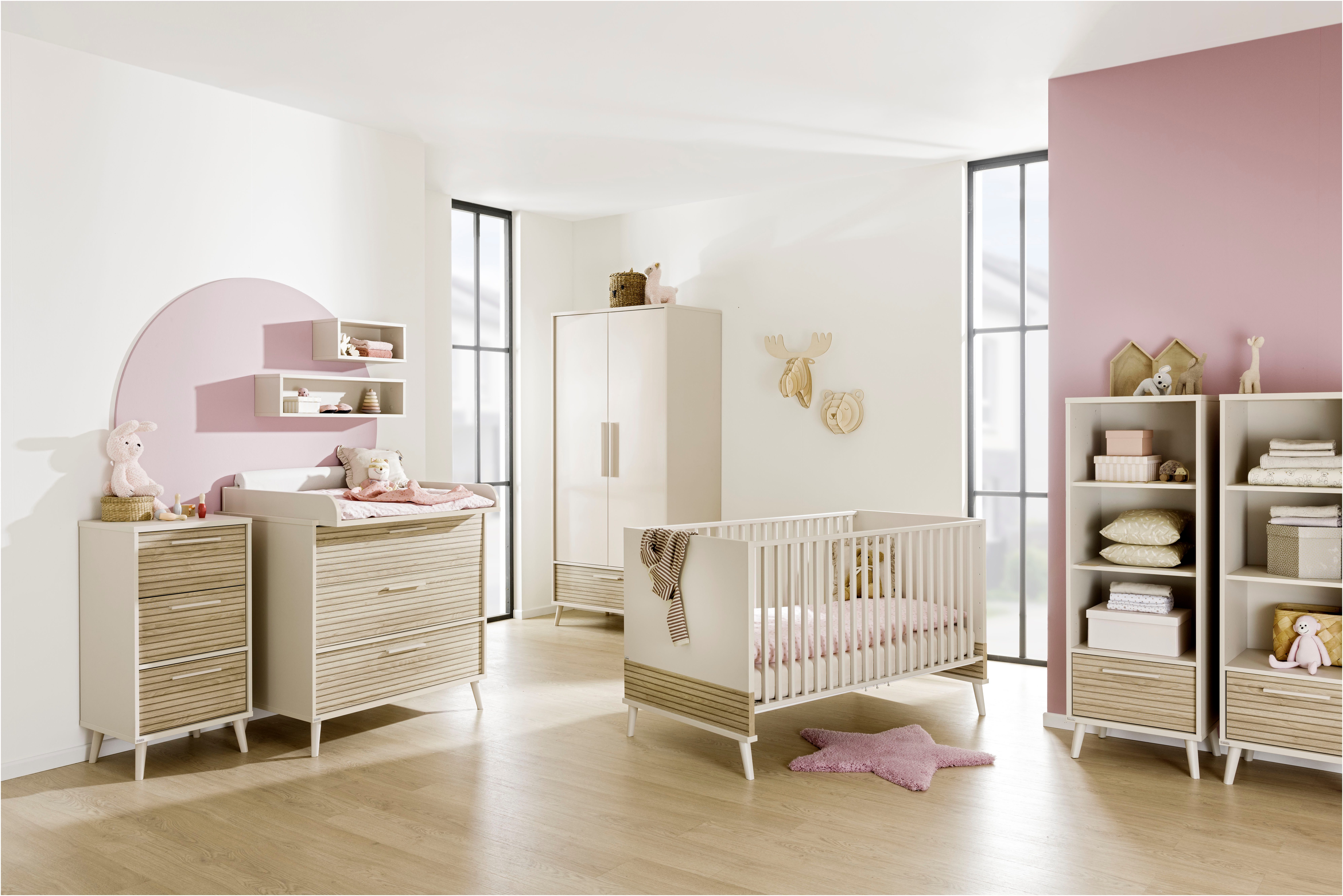 PAIDI wrap chest of drawers EEFJE in beige, 3 drawers with soft-close, various versions, durable chest of drawers, tested safety, changing table made of wood