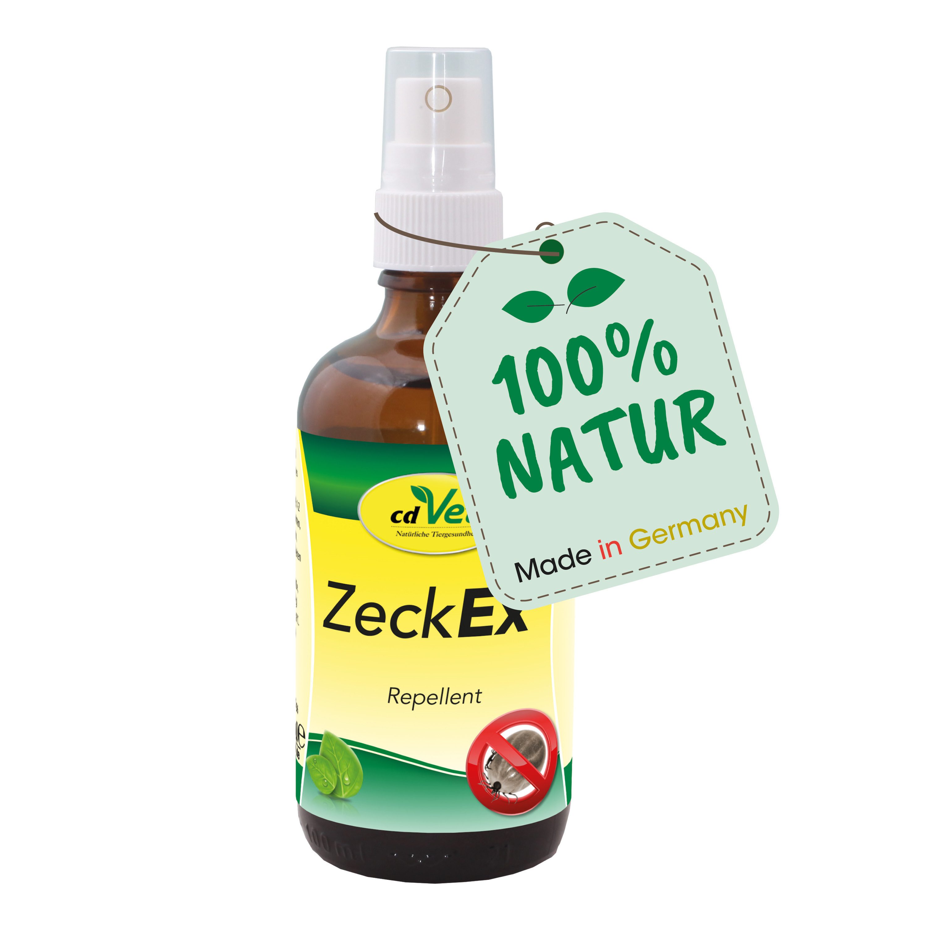 cdVet Zeckenschutzmittel ZeckEx, 50 ml, Sofortschutz bis zu 5 Stunden vor Zecken
