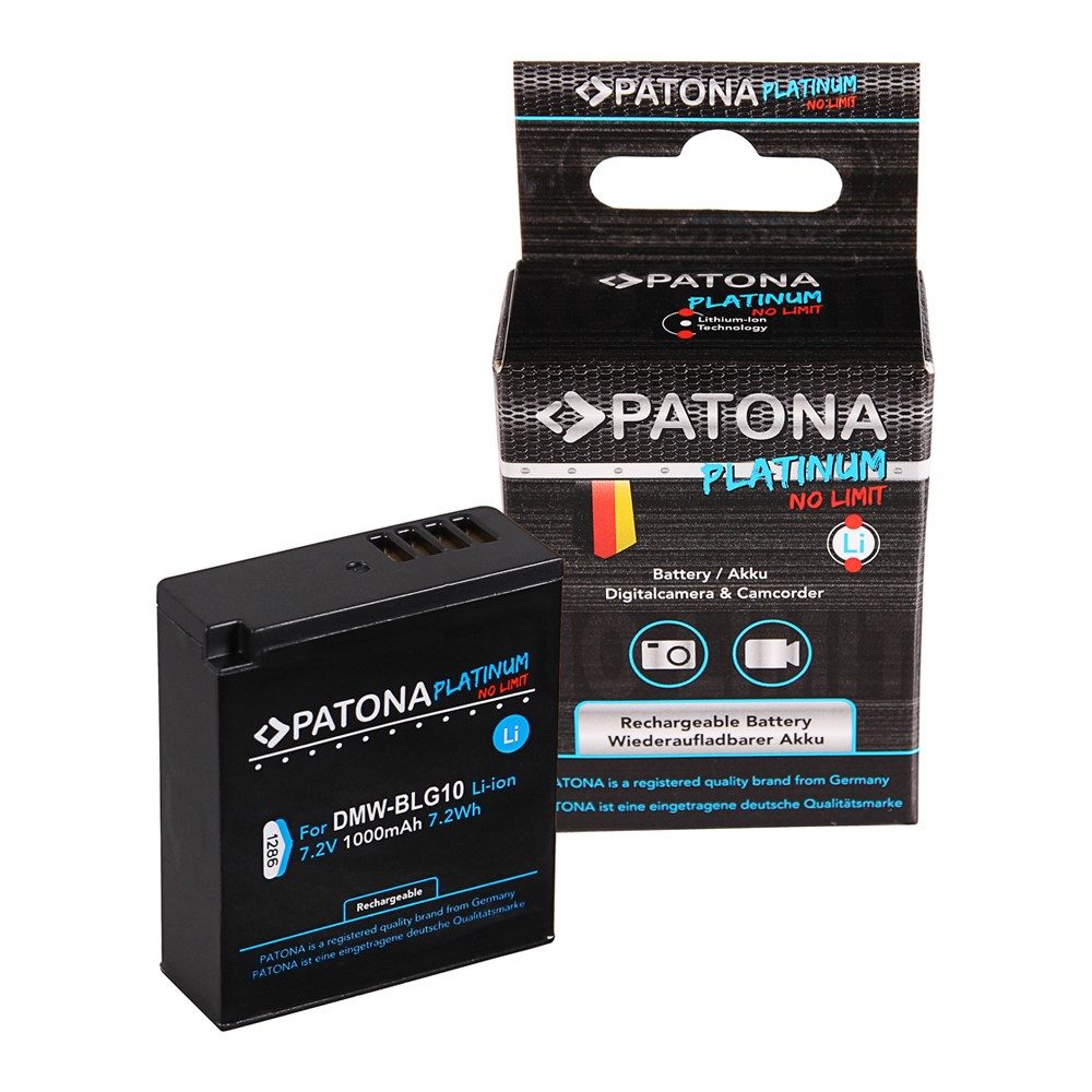 Patona Patona Platinum Akku für Panasonic DMW-BLG10 DMW-BLE9 Kamera-Akku Ersatzakku 1000 mAh (7,2 V, 1 St), DMC-LX85, DMC-LX100
