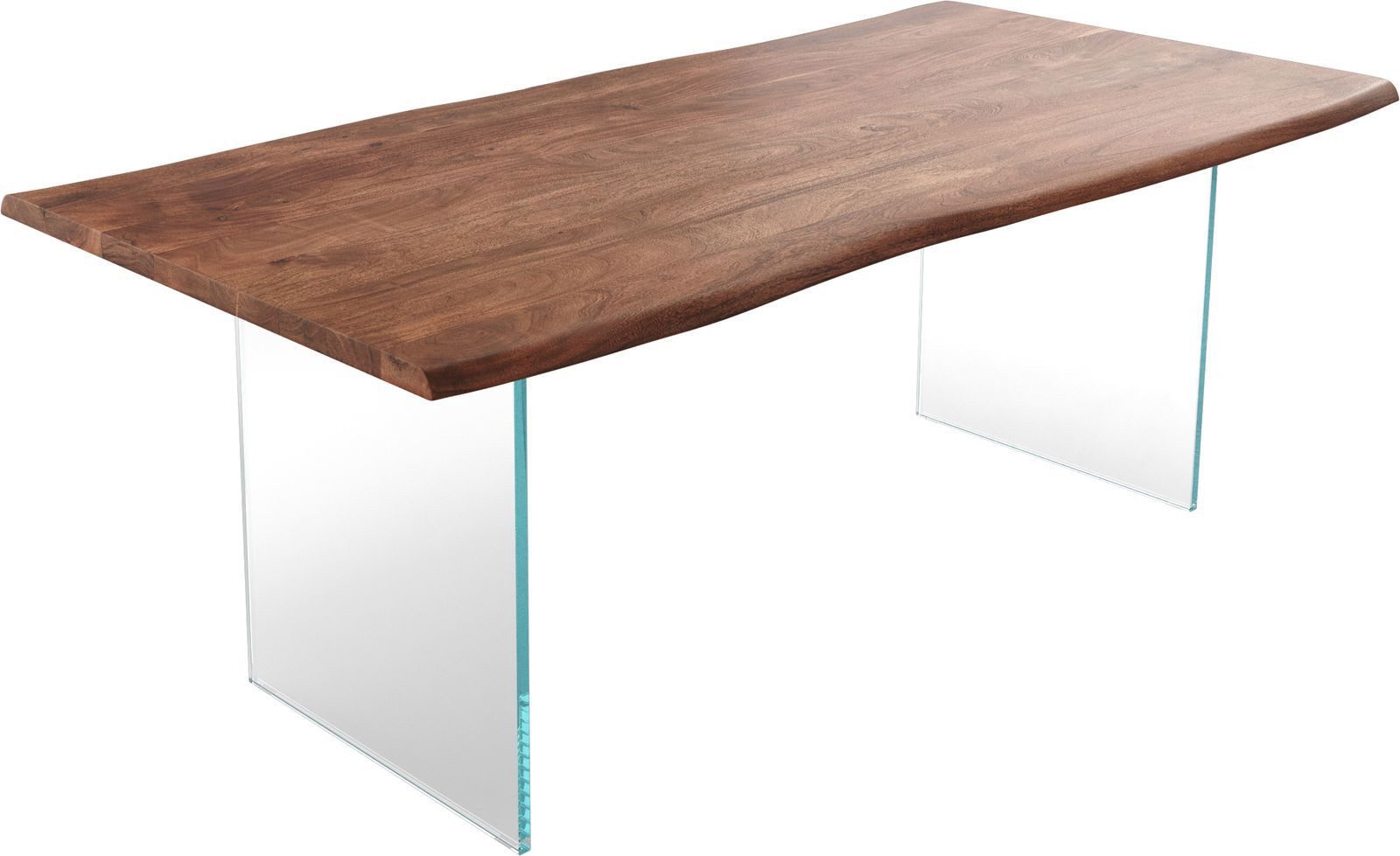 DELIFE Esstisch Edge, Akazie Braun 200x100 günstig online kaufen
