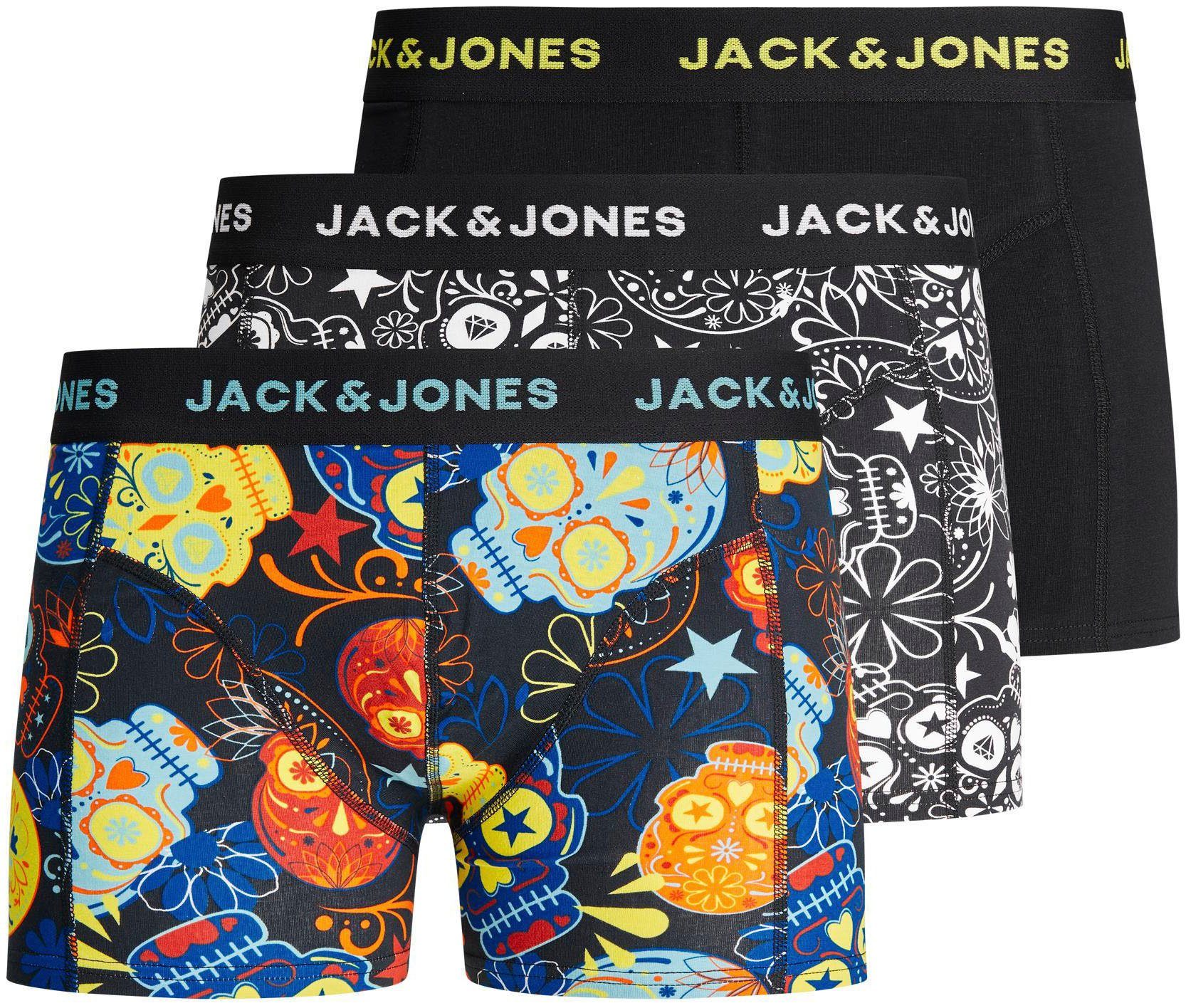 Jack & Jones Junior Trunk JACSUGAR SKULL TRUNKS 3 PACK NOOS JNR (Packung, 3-St)