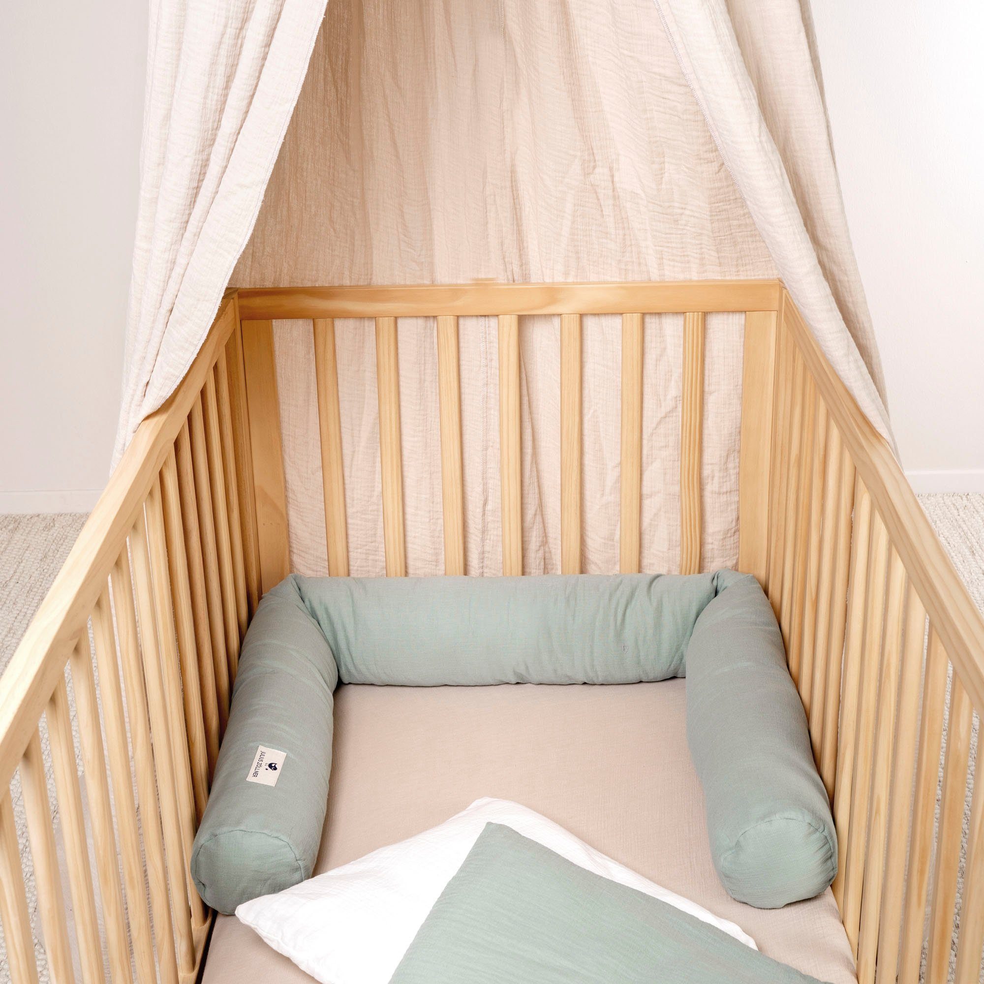 Julius Zöllner Nestchenschlange Musselin, grün, Made in Germany