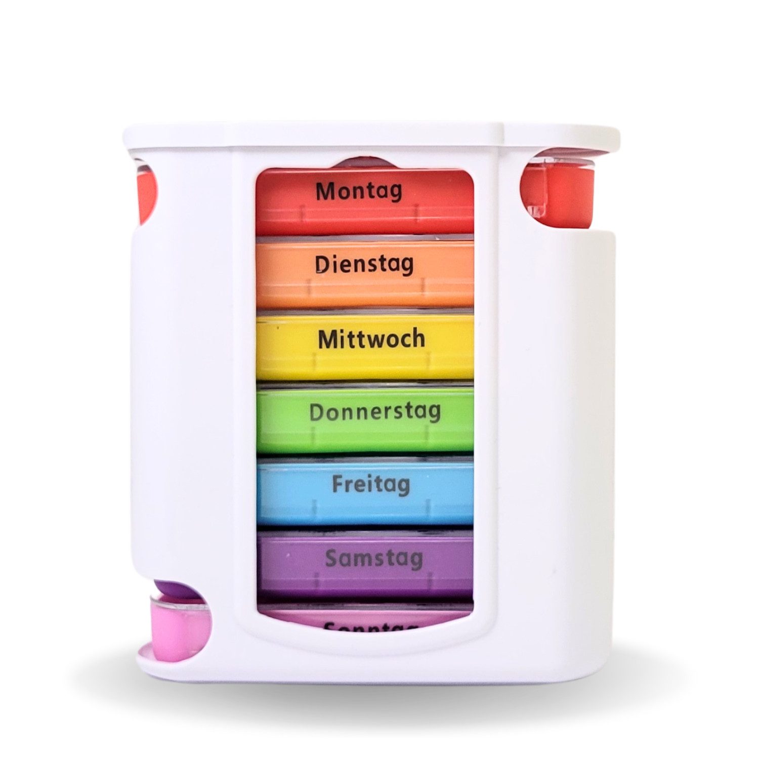 Frohbach Pillendose 7 Tage Pillendose Tablettenbox - Für 1 Woche, 4 Fächer pro Tag (1 St)