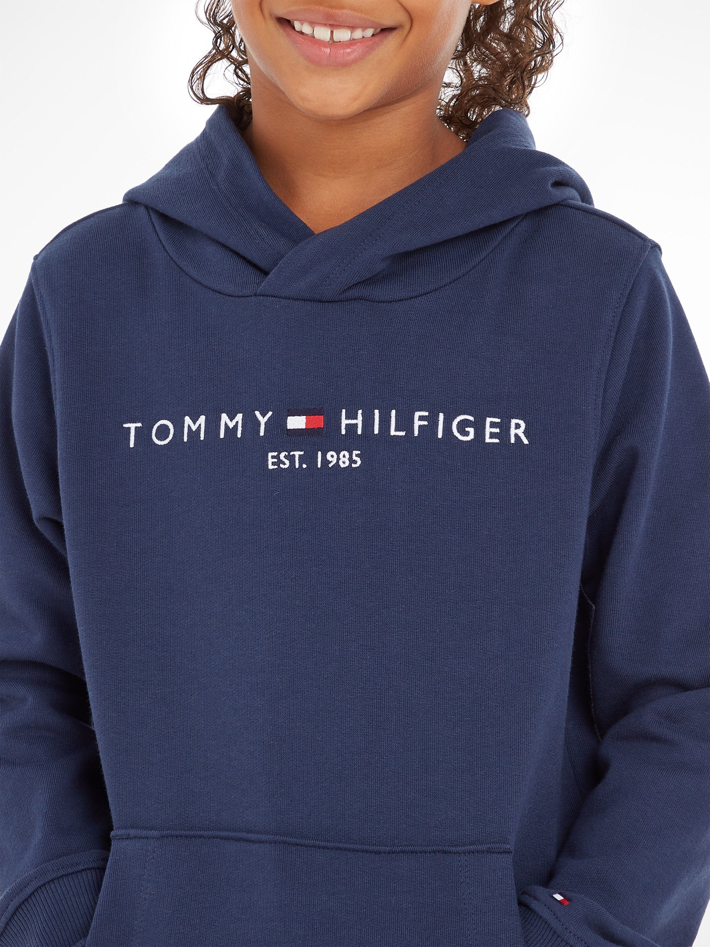 Tommy Hilfiger Kapuzensweatshirt ESSENTIAL HOODIE Kinder und Mädchen Junior MiniMe,für Kids Jungen