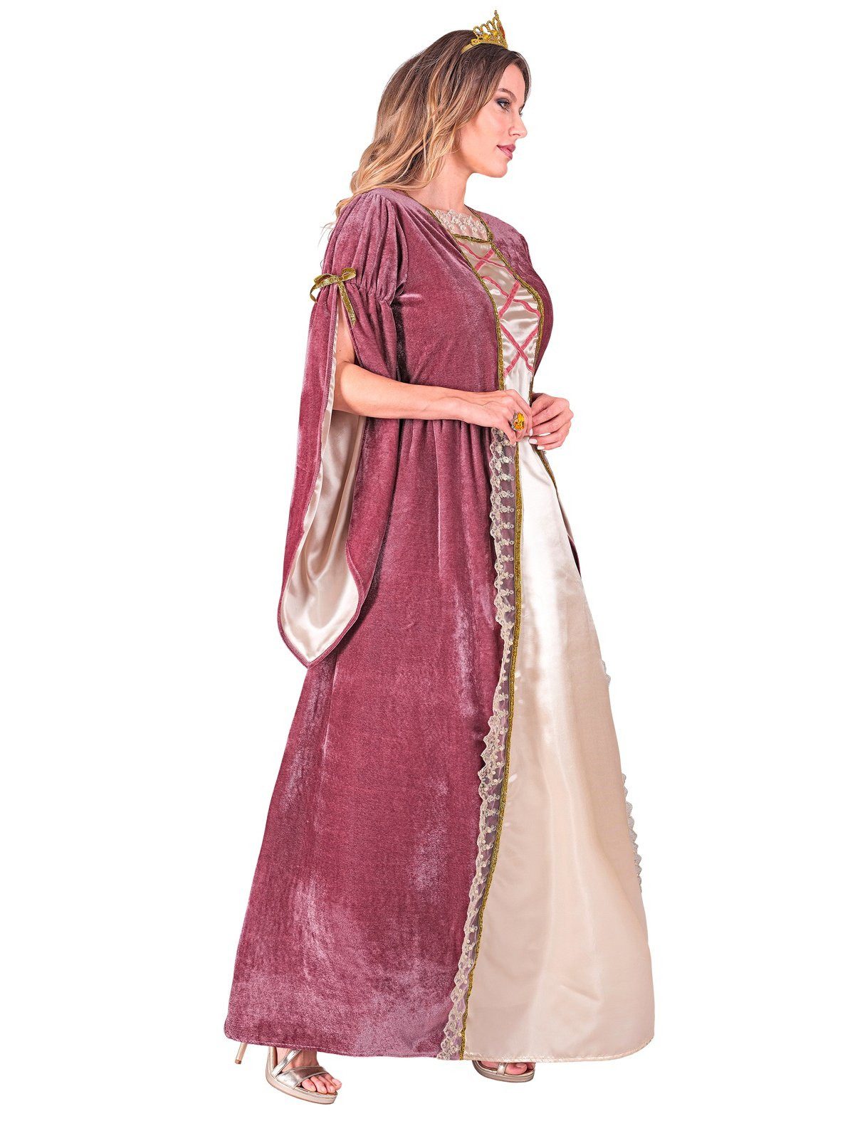 Widmann S.r.l. Kostüm Mittelalterliches Prinzessinnenkostüm für Damen rosa-weiss