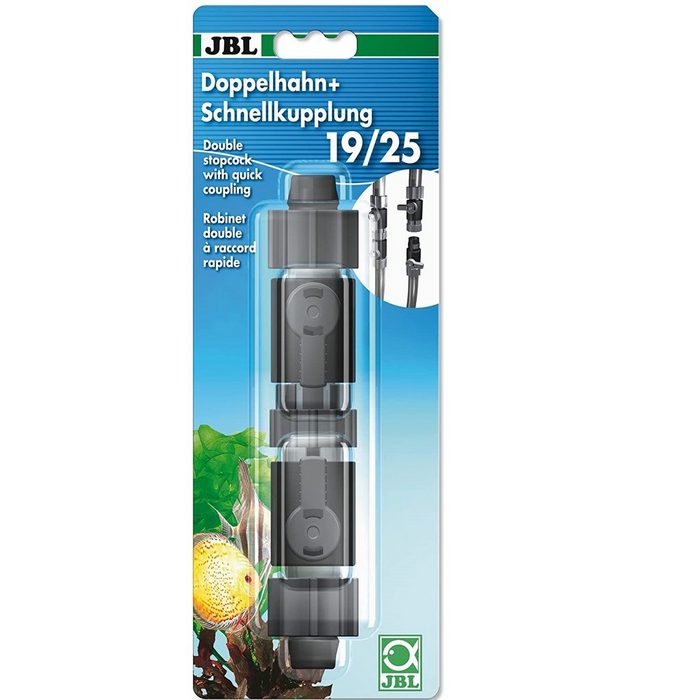 JBL GmbH & Co. KG Aquariumschlauch JBL Doppelhahn + Schnellkupplung 19/25 für Aquarie