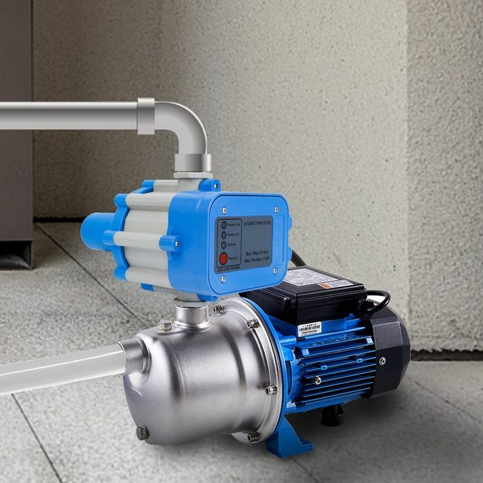Clanmacy Wasserpumpe Pumpensteuerung Druckschalter mit Kabel Automatik « 4800L/h Blau QR11795