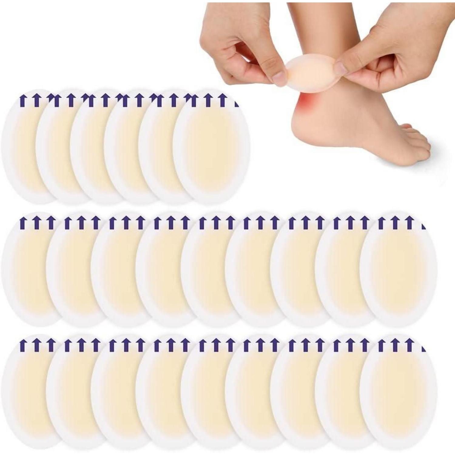 ACWOO Blasenpflaster Blasenpflaster Hydrokolloid Wasserdicht Ferse Vorfuß Zehen 24pcs-oval