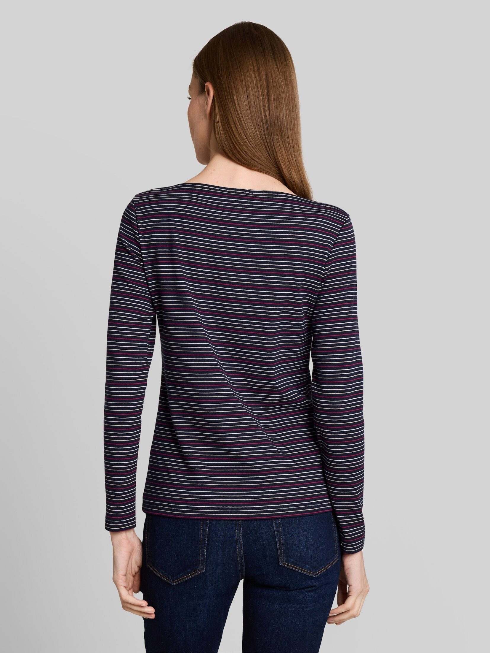 TOM TAILOR Langarmshirt T-Shirt (im Einserpack) Langarmshirt mit Herz-Stickerei