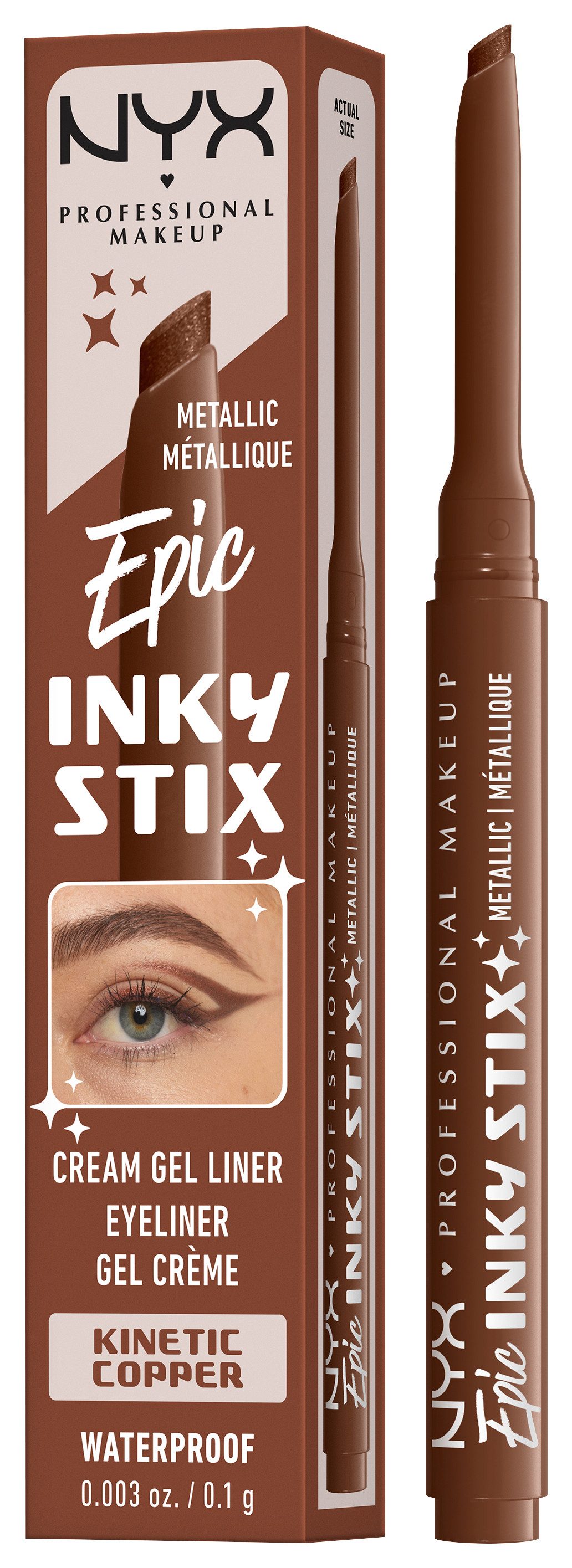 NYX PROFESSIONAL MAKEUP Eyeliner EPIC INKY STIX CREAM GEL EYELINER, ideal für definierte Lidstriche und vielfältige, ausdrucksstarke Looks