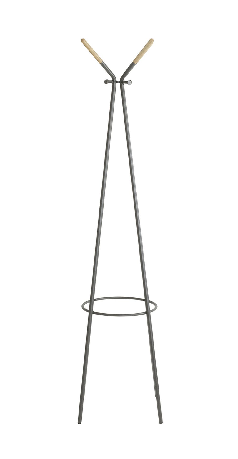 freiraum Garderobenständer 55155, in grau Metall, Massivholz natur- 175x56cm (HxD)
