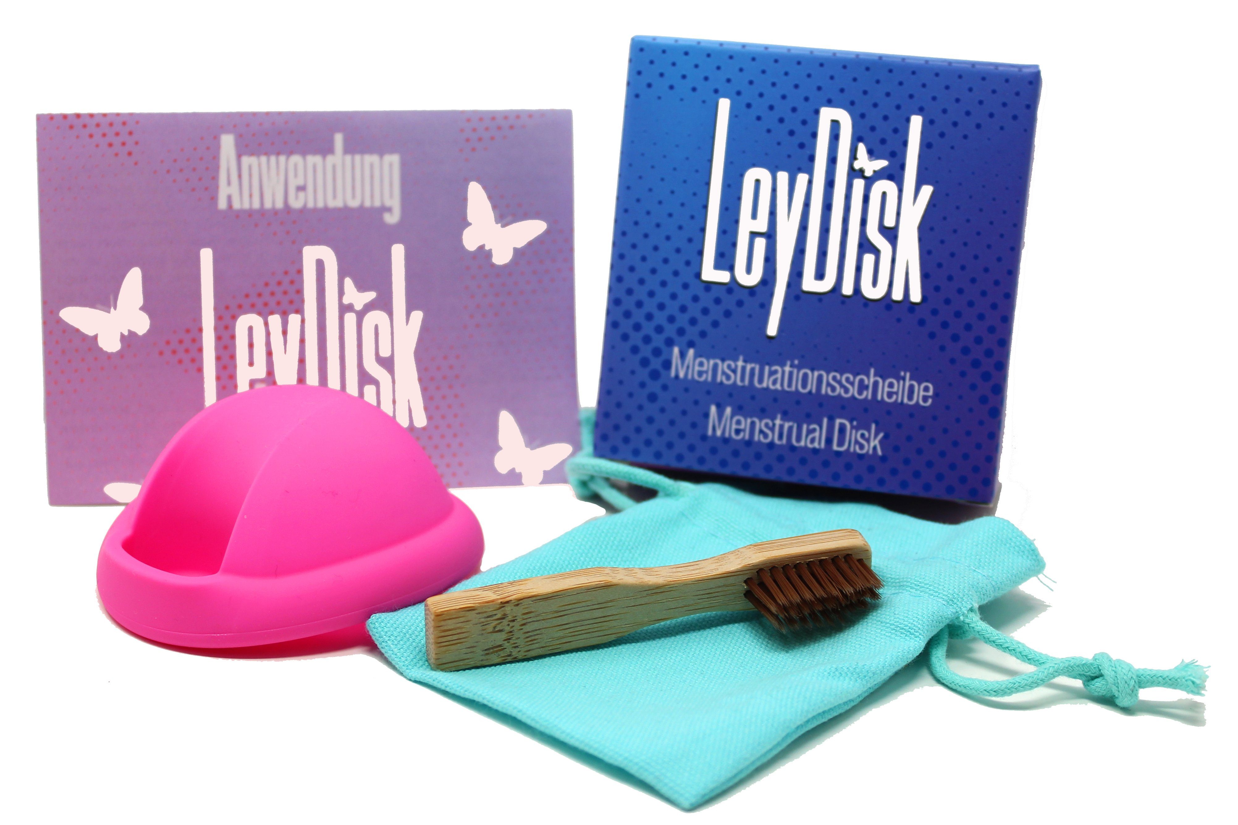 Leydi Menstruationstasse LeyDisk Menstruationsdisk, L Gr., 4-St., Großes Fassungsvermögen, einfache Anwendung und nachhaltig!