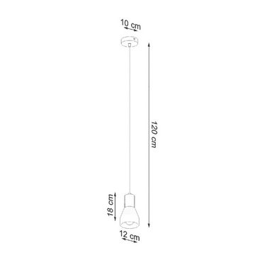 etc-shop Hängeleuchte, Leuchtmittel nicht inklusive, Pendellampe Hängeleuchte Deckenleuchte Beton Holz Grau Esszimmerlampe